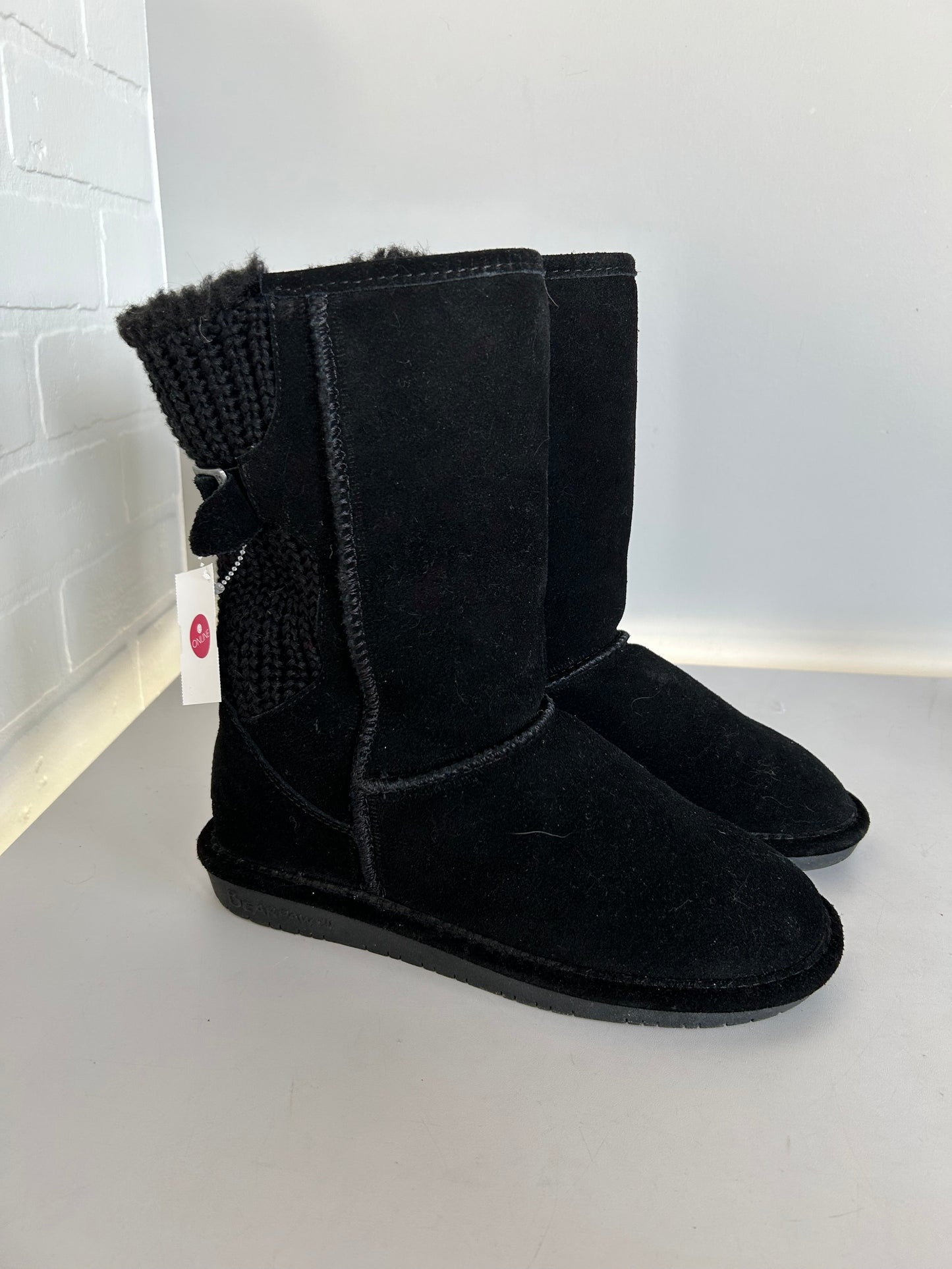 Boots Mid-calf Flats By Bearpaw In Black, Size: 8