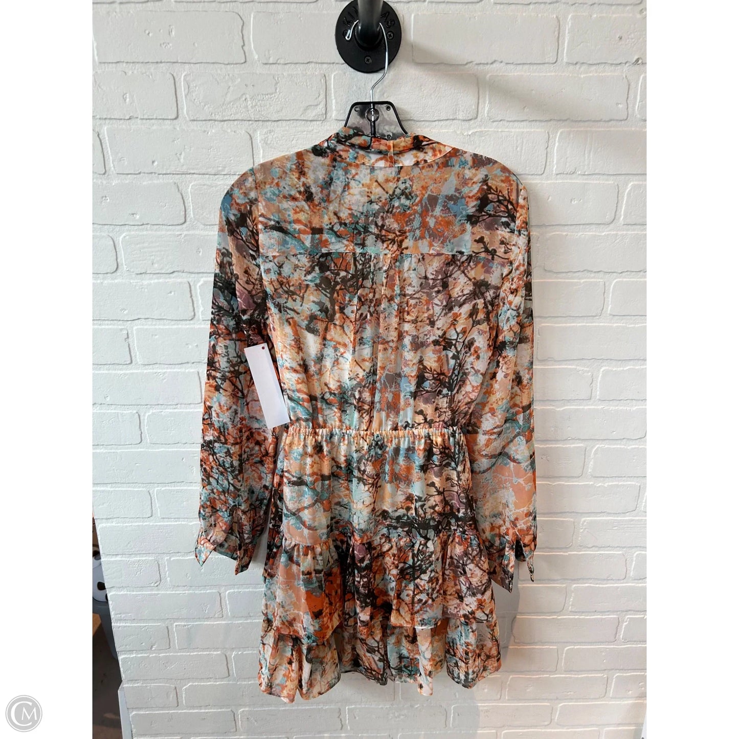 Dress Work By Bebe In Green & Orange, Size: Xs