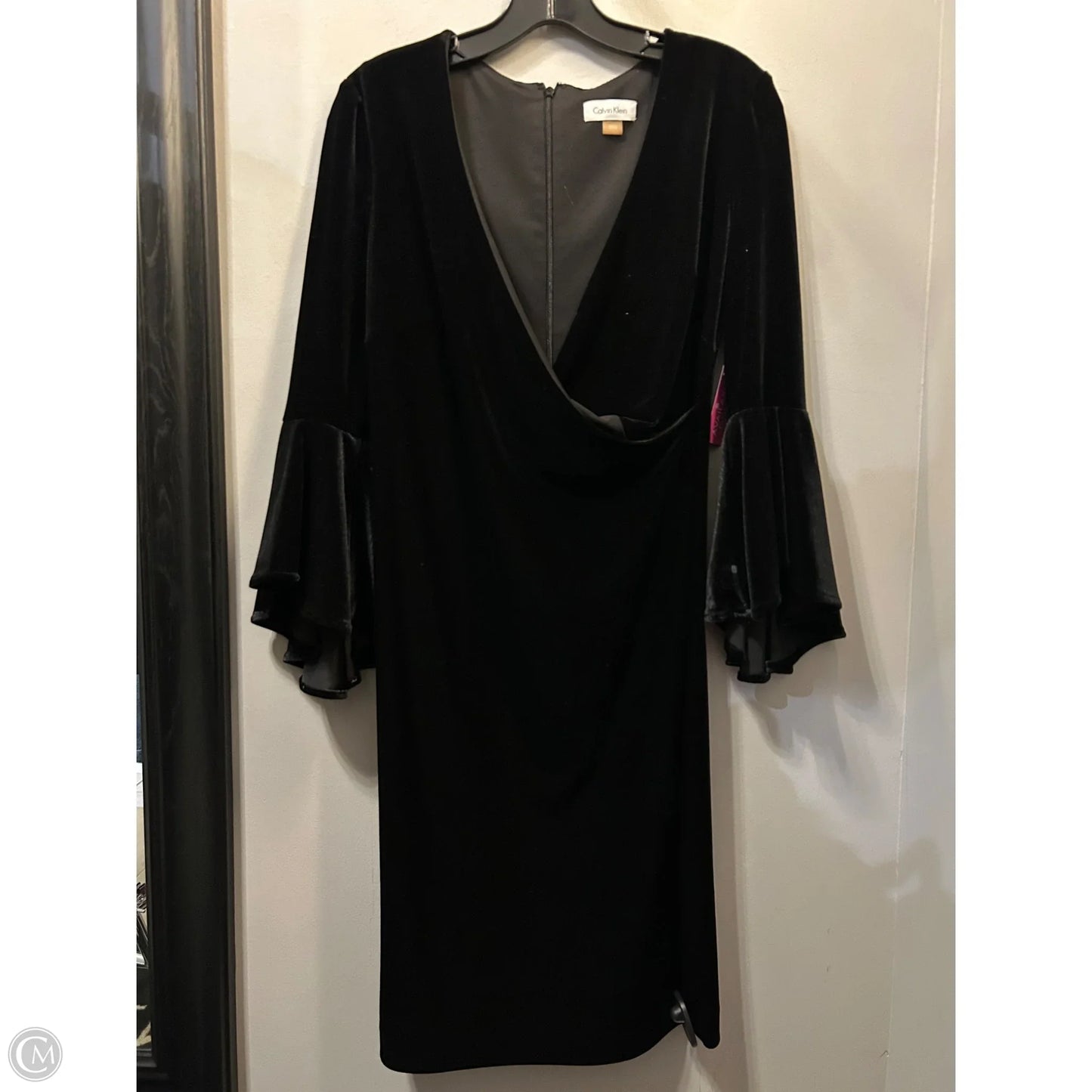 Dress Party Midi By Calvin Klein In Black, Size: L