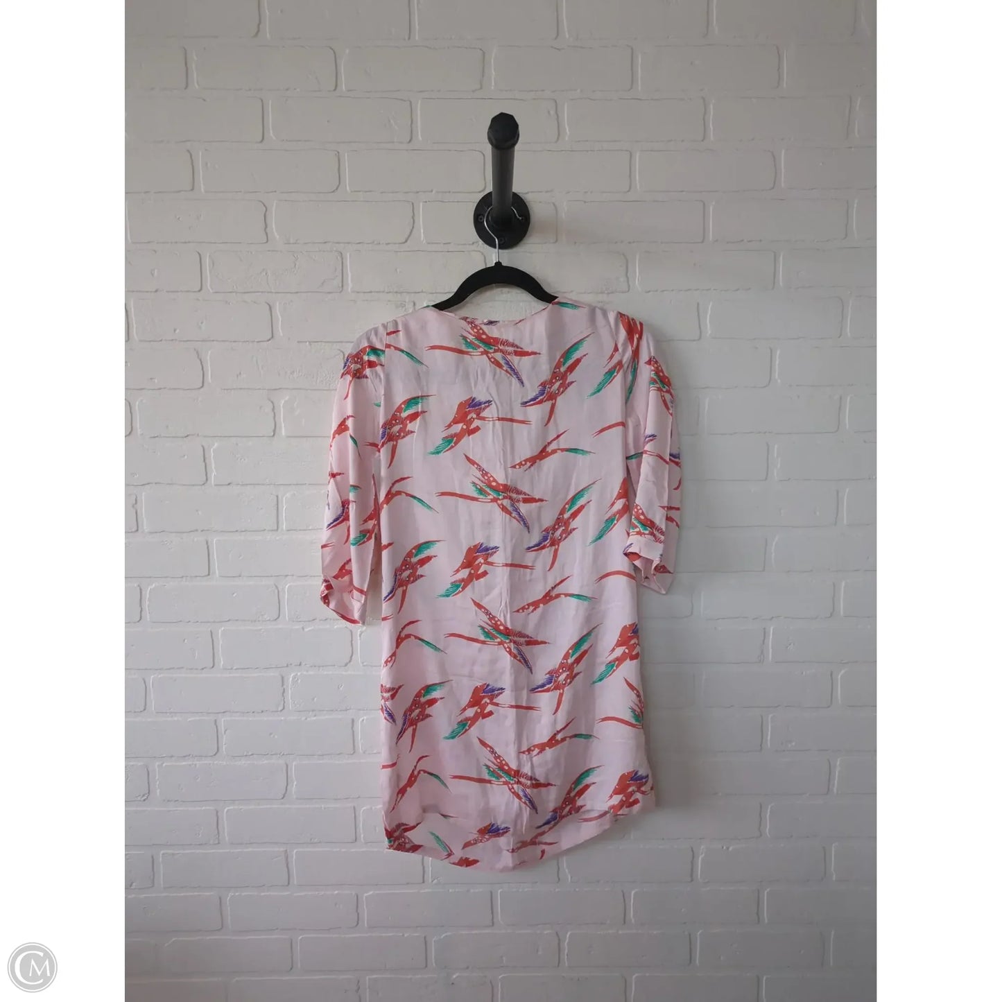 Dress Casual Midi By American Eagle In Orange & Pink, Size: S