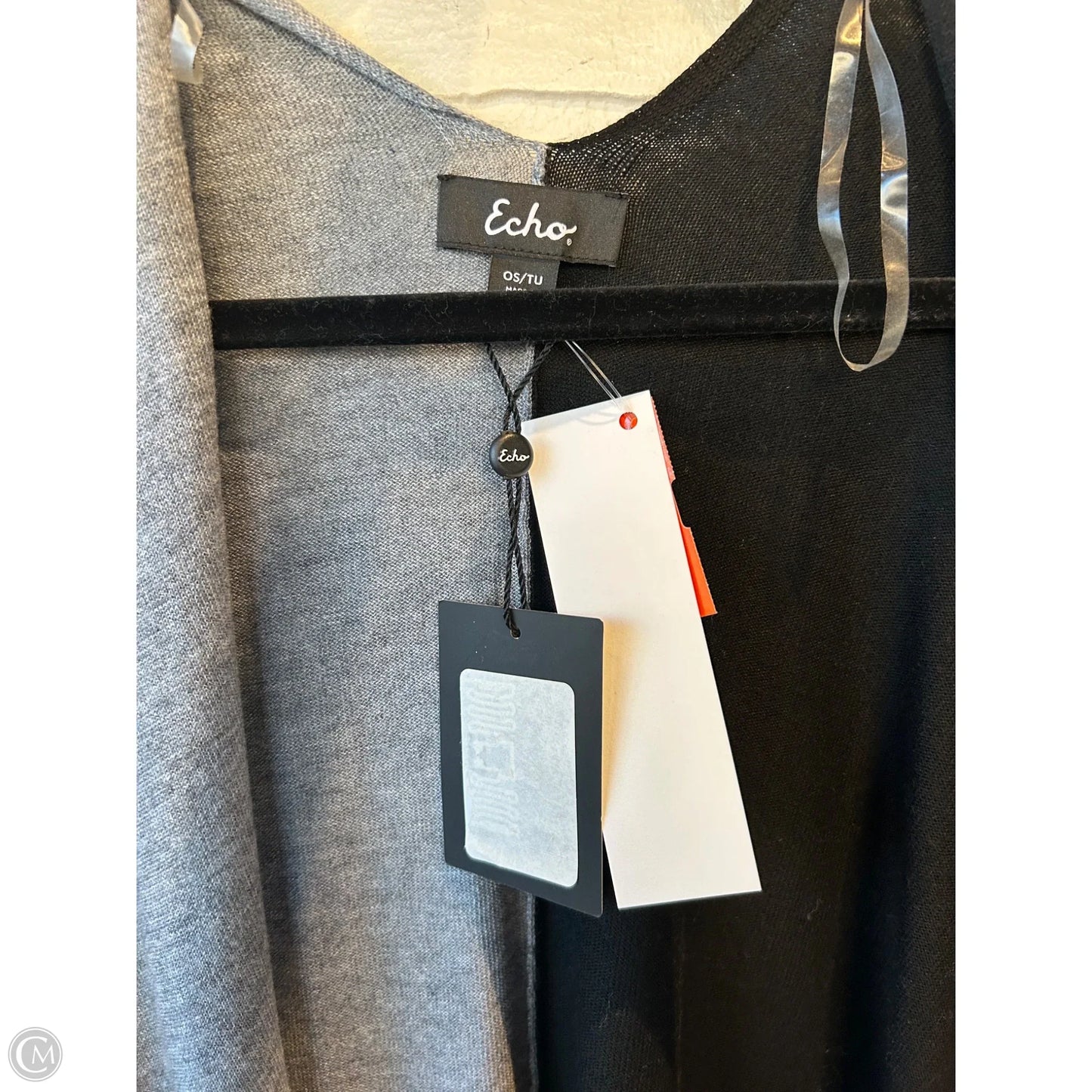 Shawl By Echo In Black & Grey, Size: Osfm