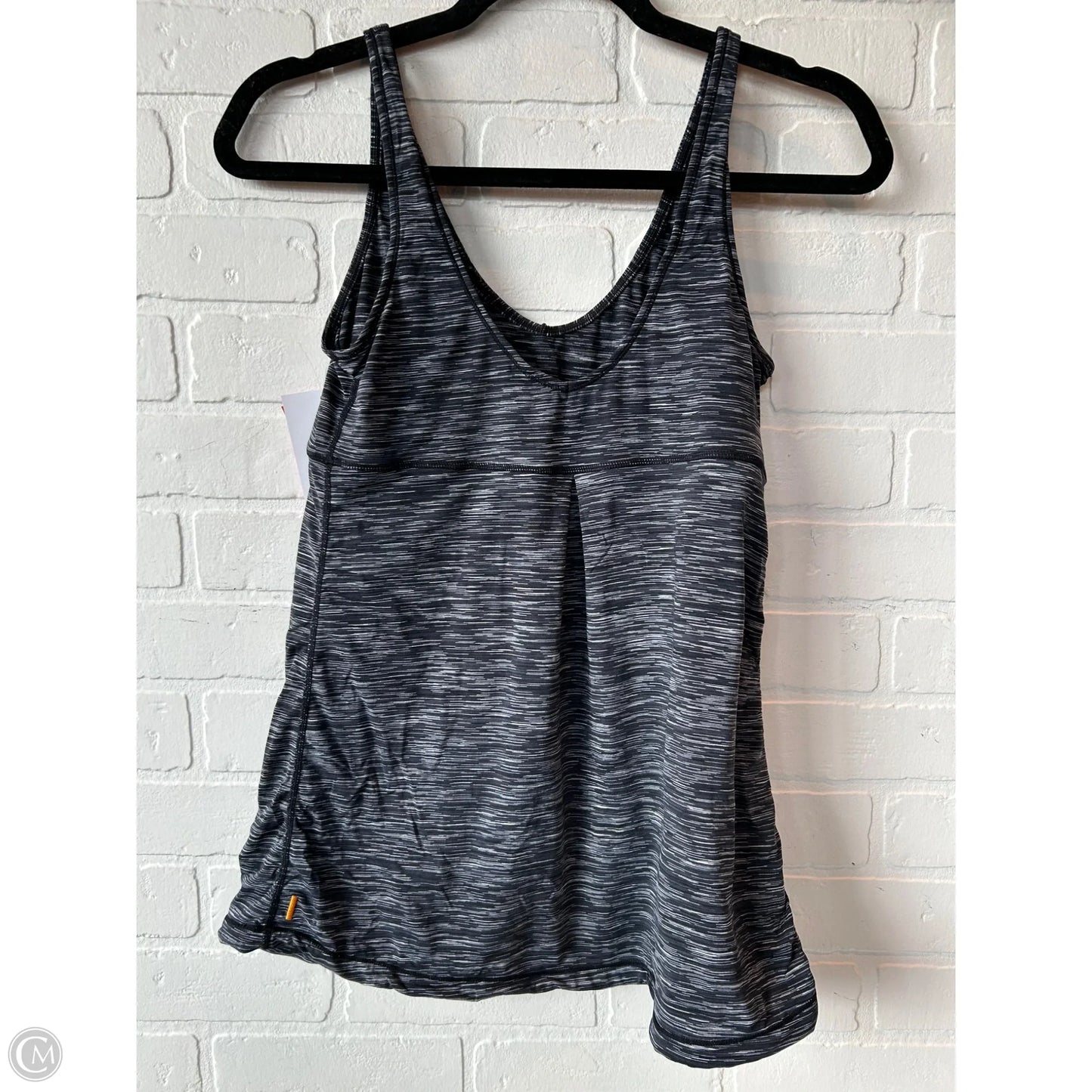 Athletic Tank Top By Lucy In Black & Grey, Size: M