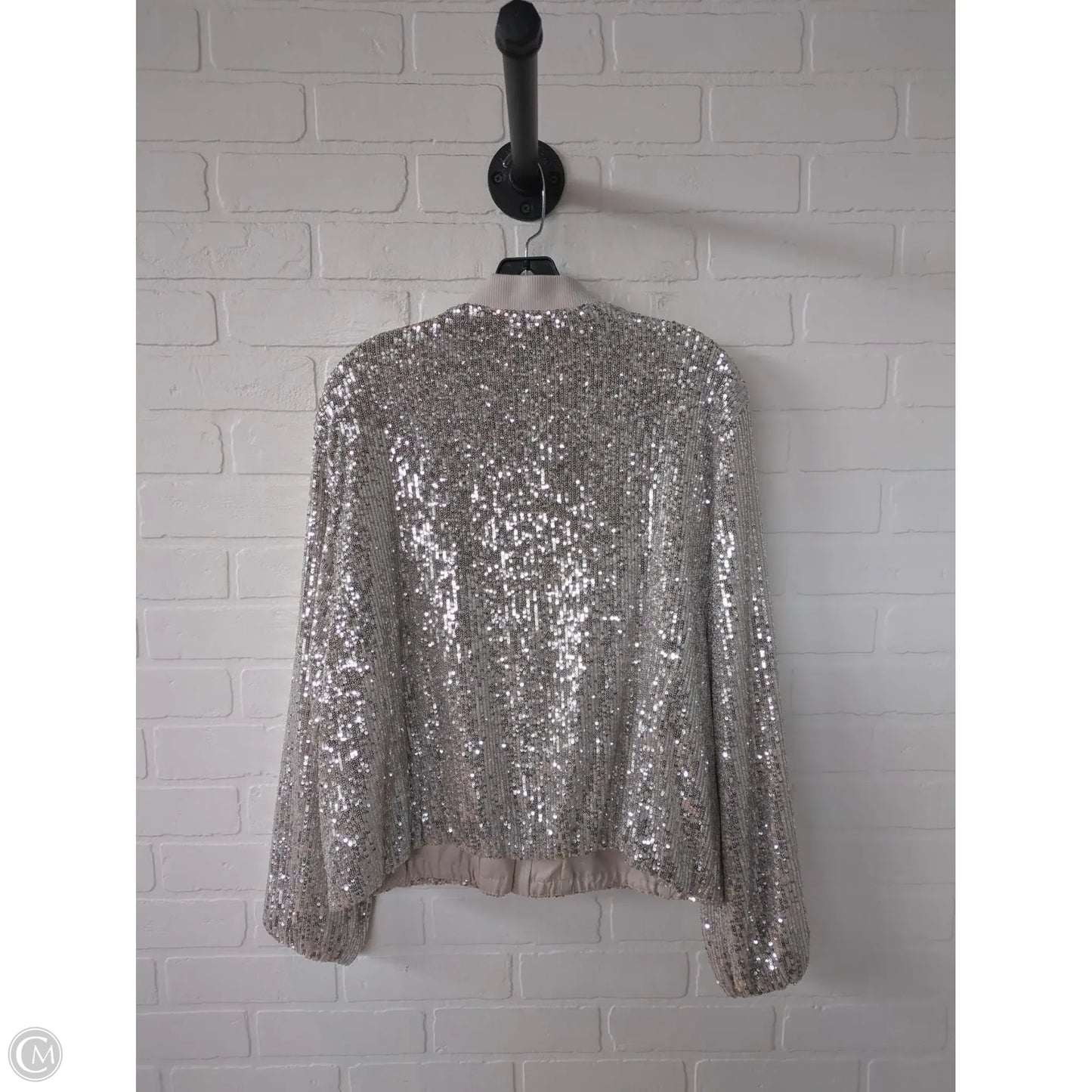 Jacket Other By Loft In Cream & Silver, Size: L