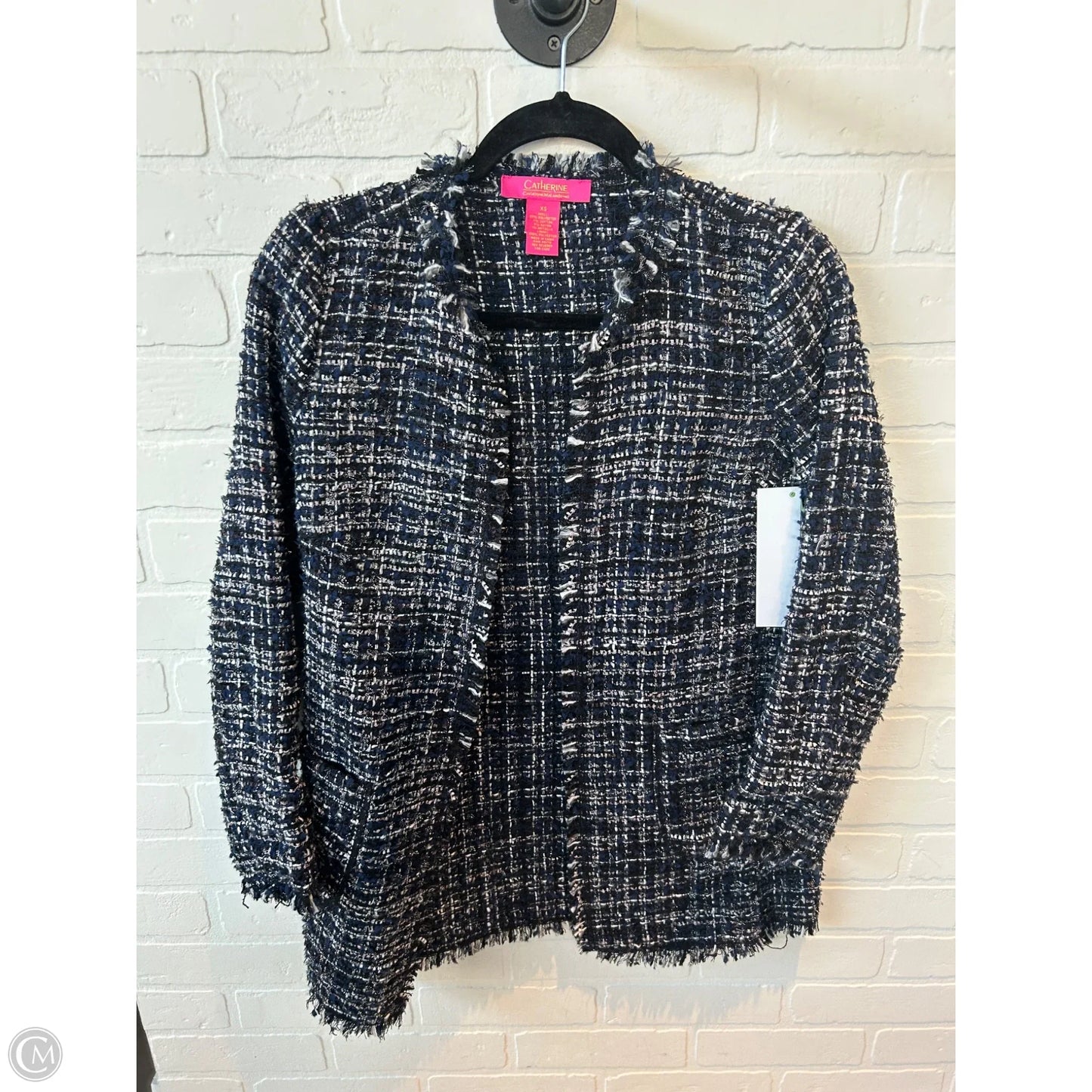 Blazer By Catherine Malandrino In Black & Blue, Size: Xs