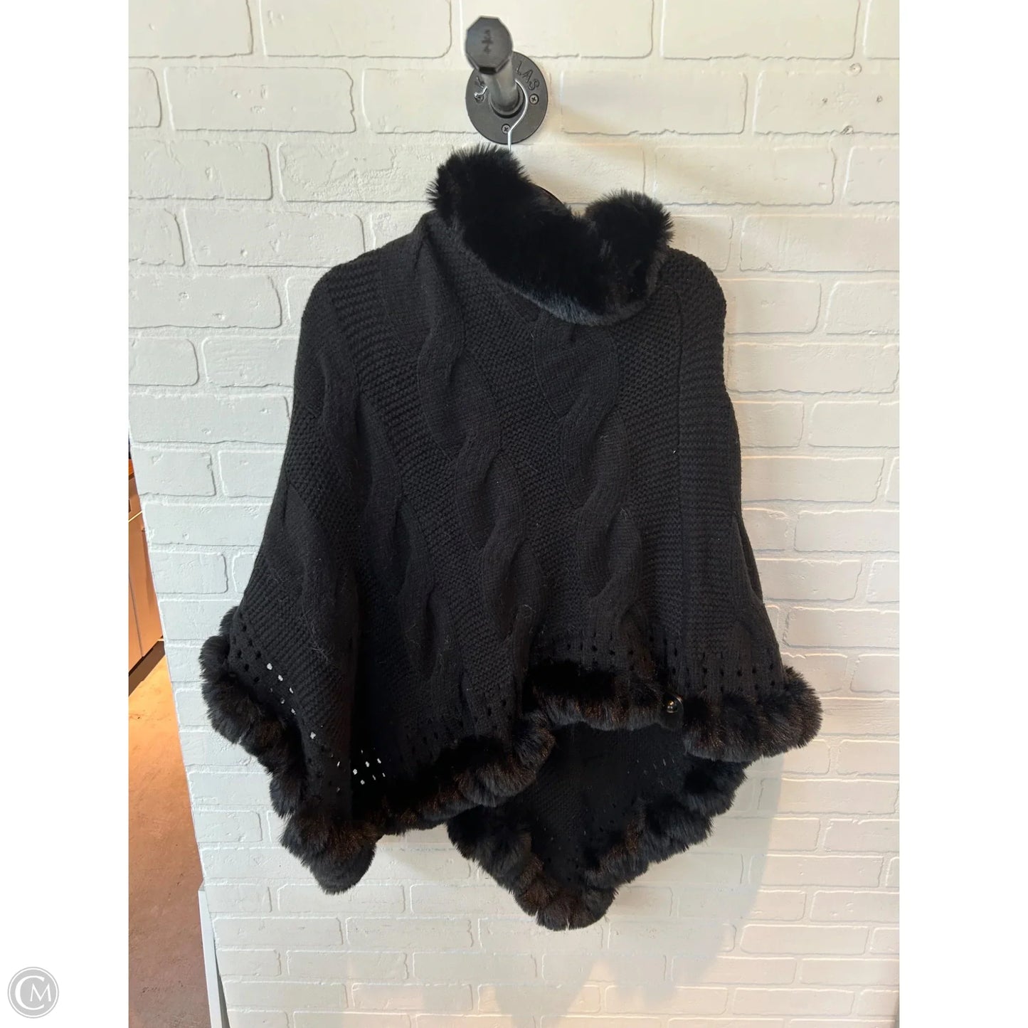 Poncho By SASSO + SMYTH In Black, Size: Osfm