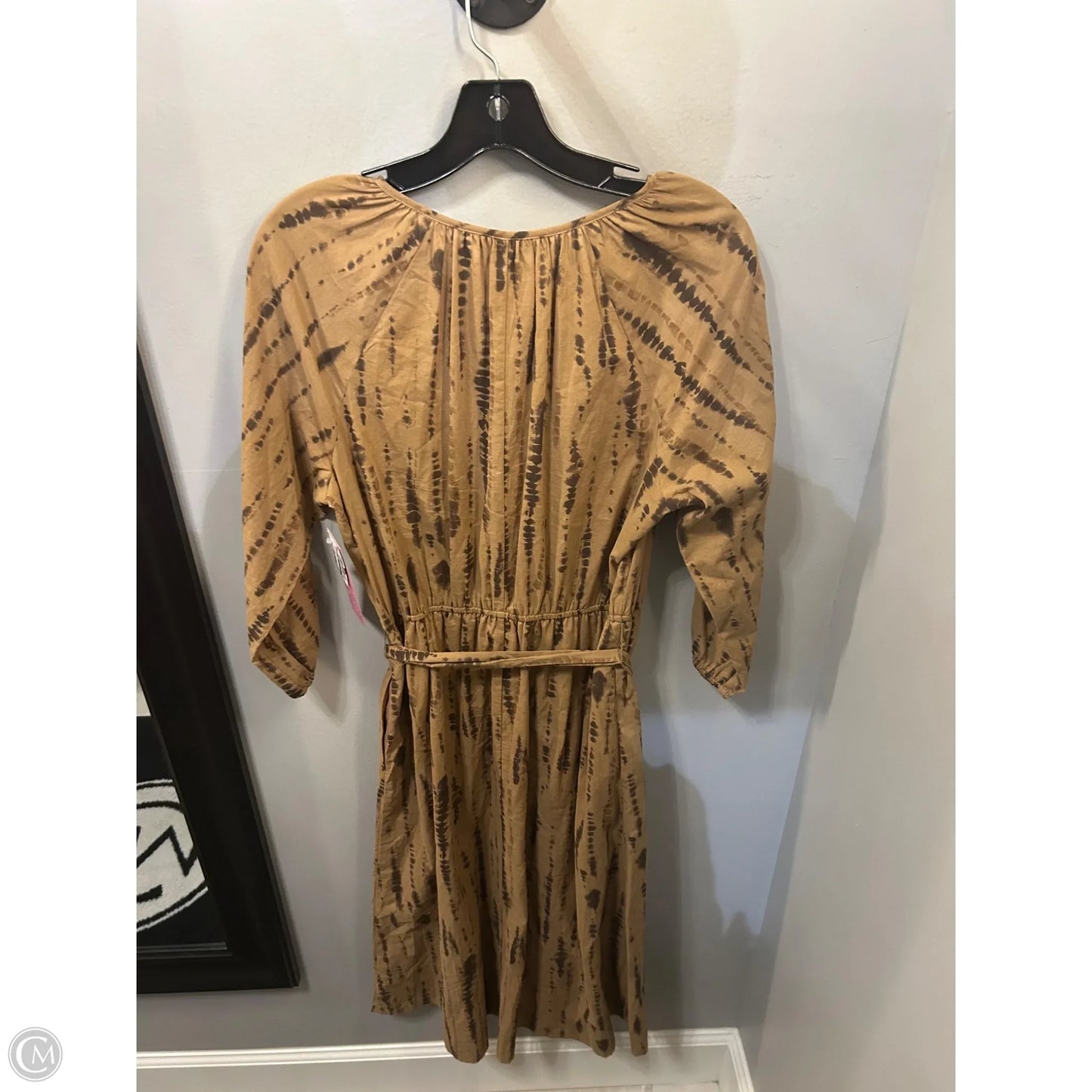 Dress Casual Midi By Simply Vera In Brown & Tan, Size: M