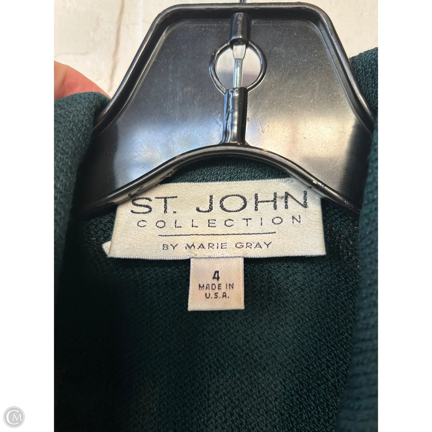 Blazer Designer By St John Collection In Green, Size: S