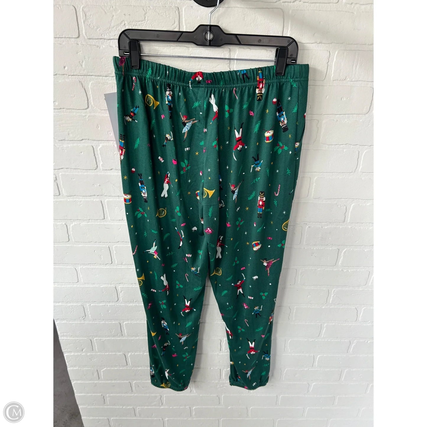 Pajama Pants By Joyspun In Green & White, Size: M