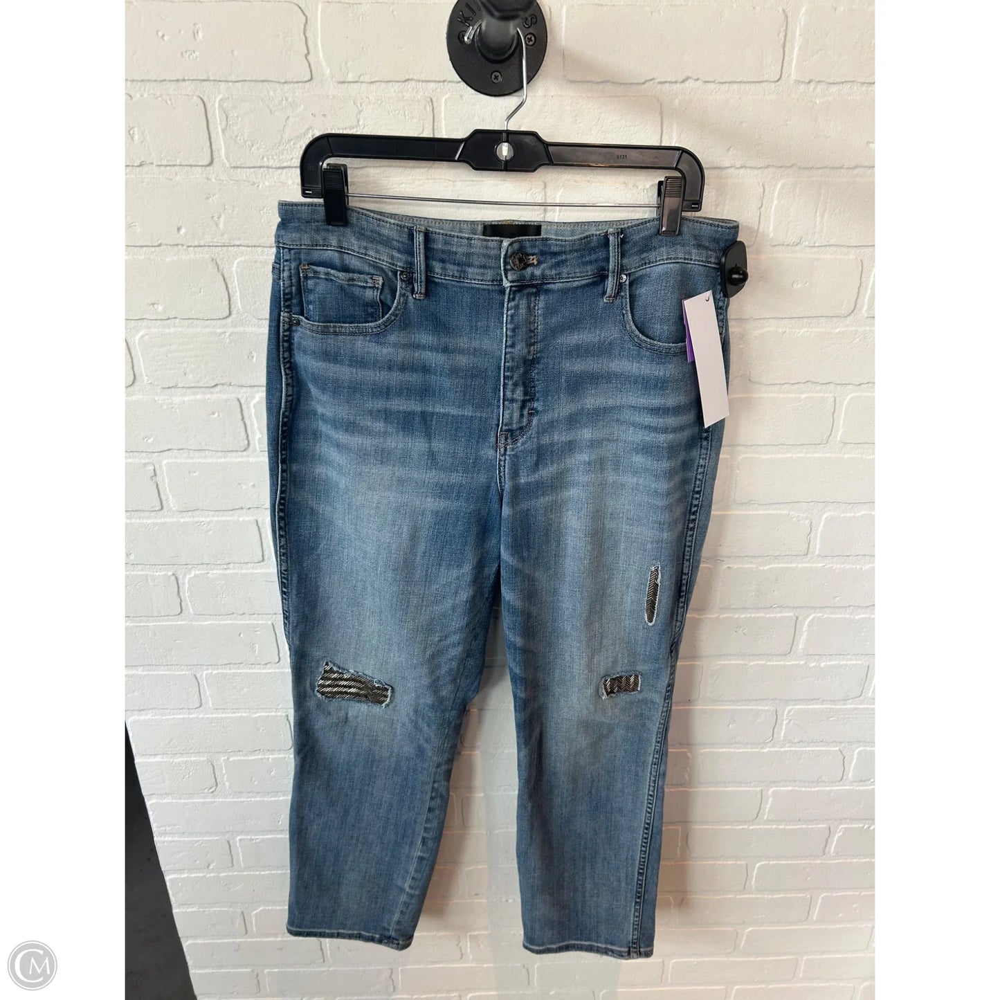 Jeans Straight By White House Black Market In Blue Denim, Size: 14