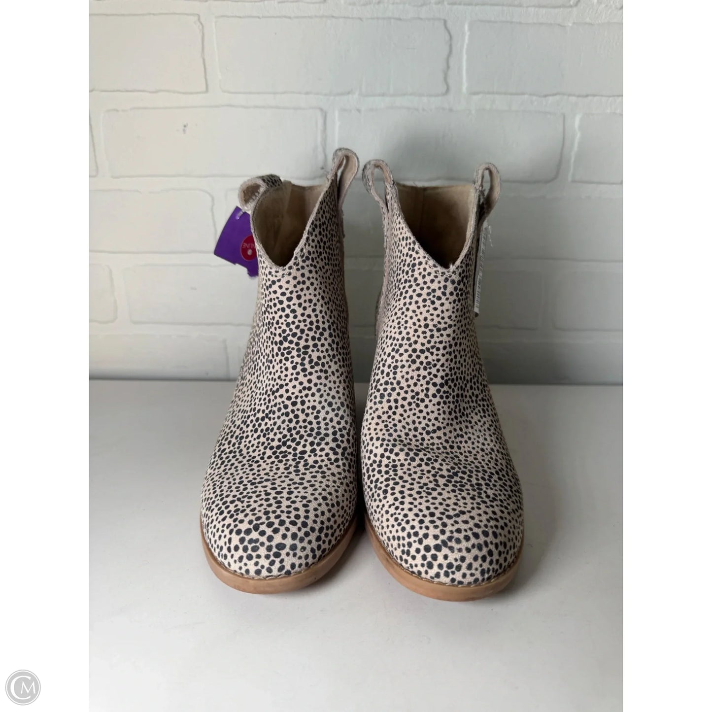 Boots Ankle Heels By Toms In Leopard Print, Size: 7.5