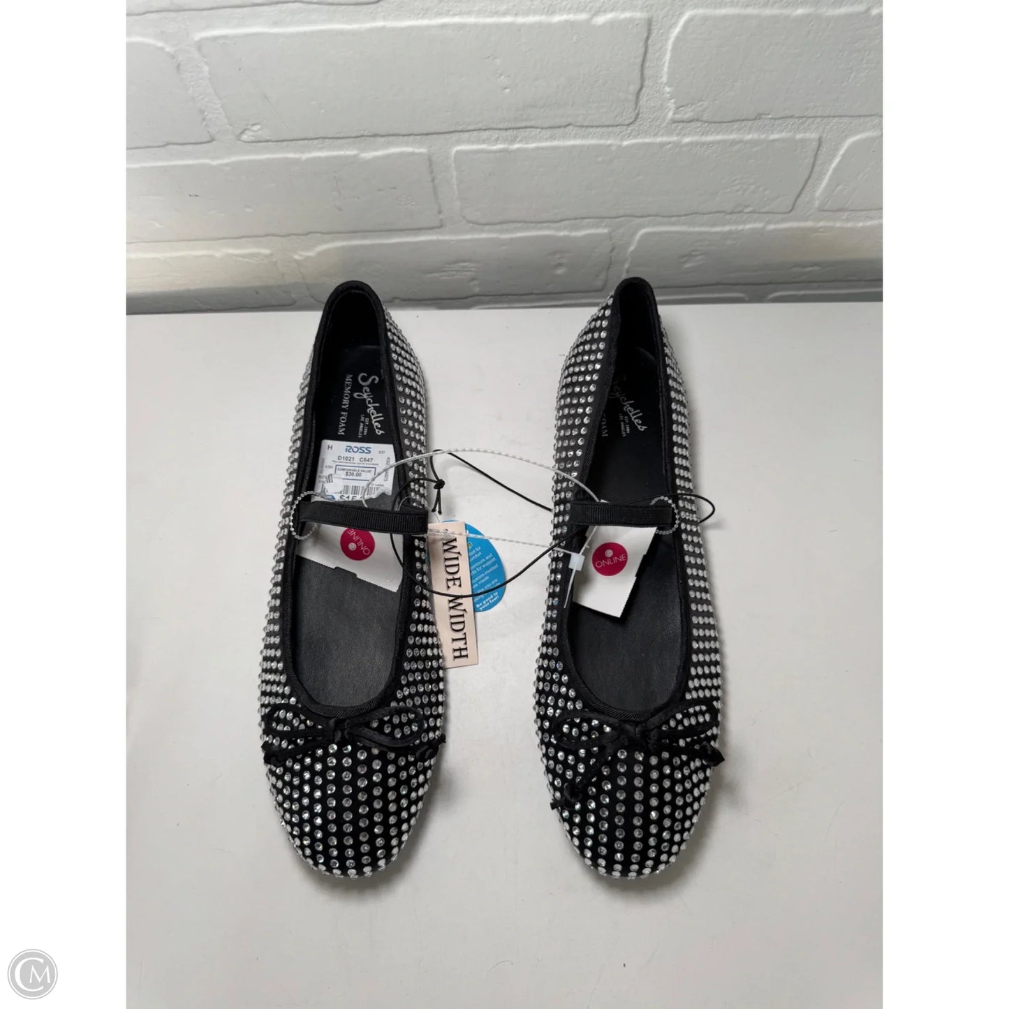 Shoes Flats By Seychelles In Black & Silver, Size: 10