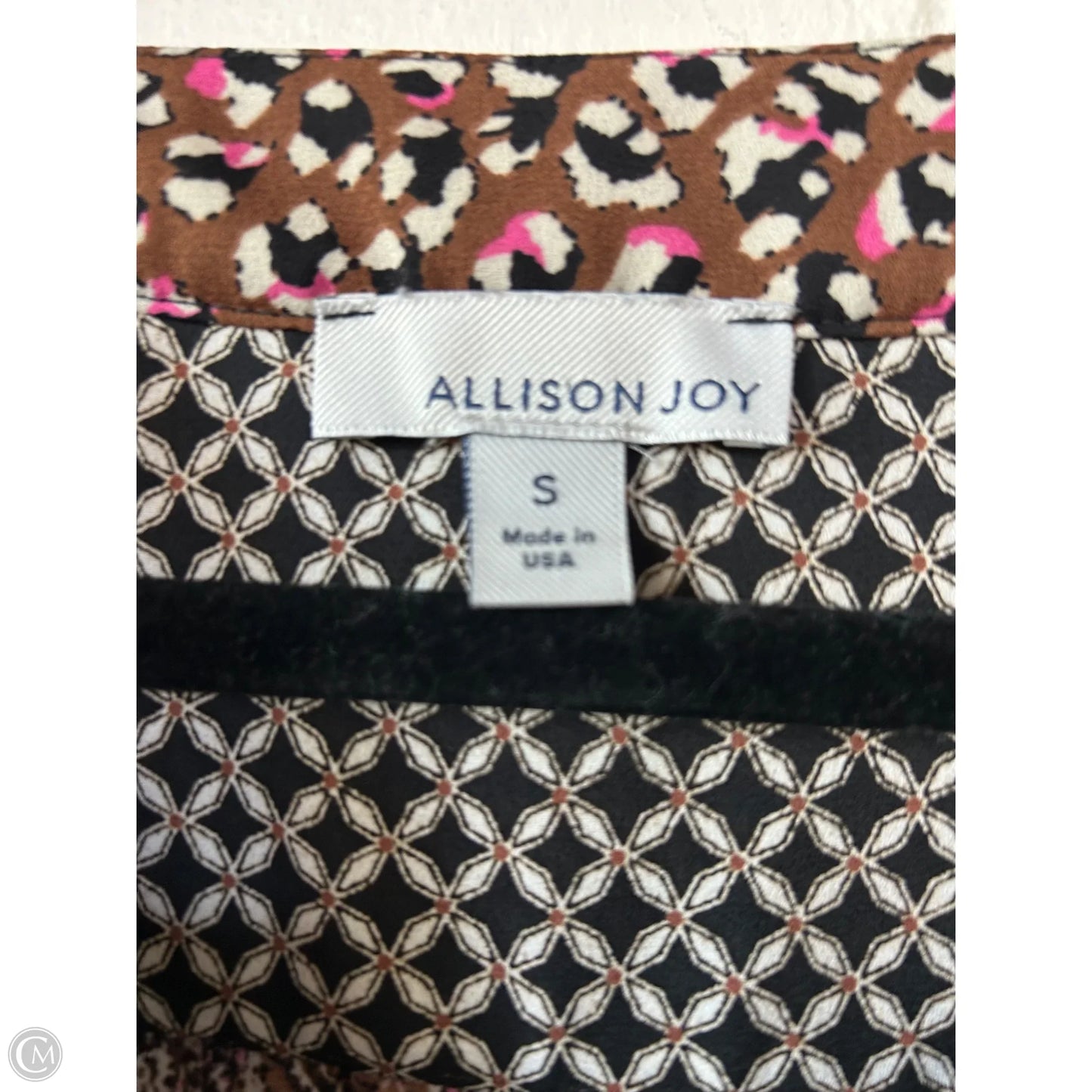 Top Long Sleeve By Allison Joy In Brown & Pink, Size: S