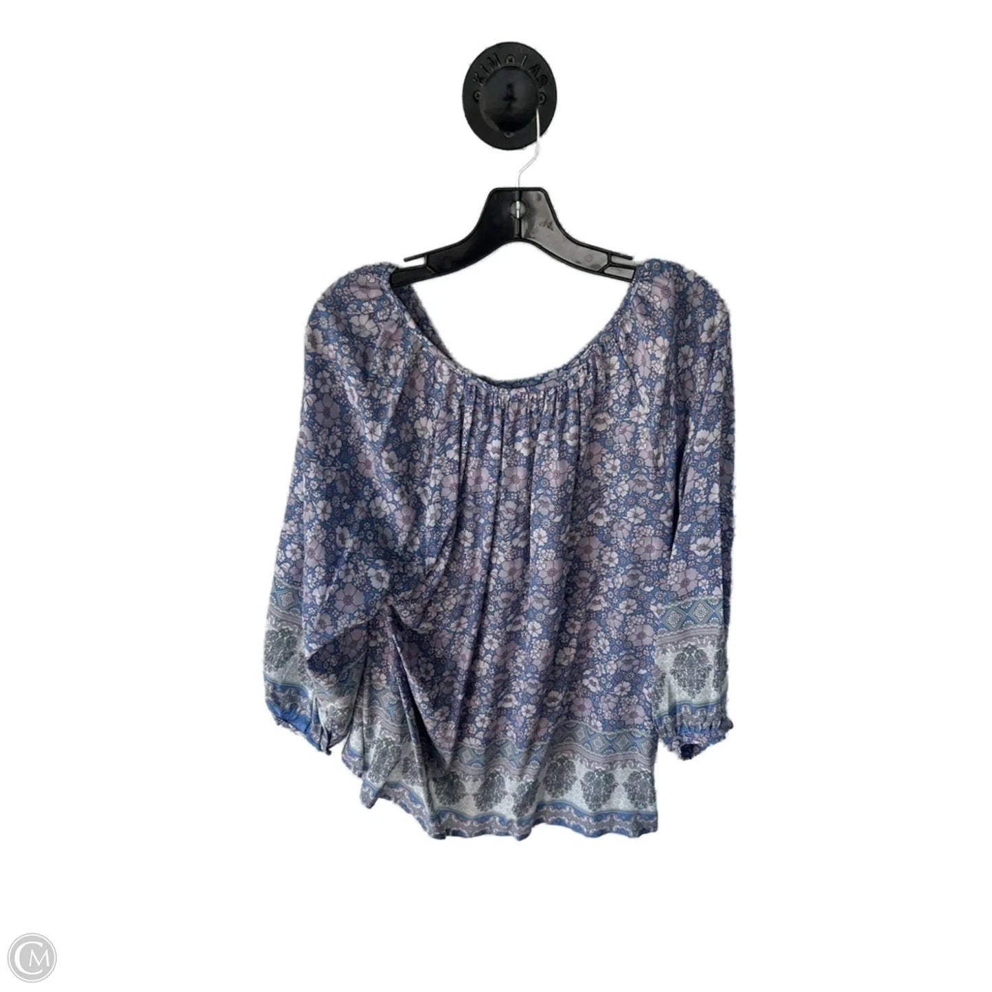Top Long Sleeve By Cynthia Rowley In Blue & Purple, Size: 1x