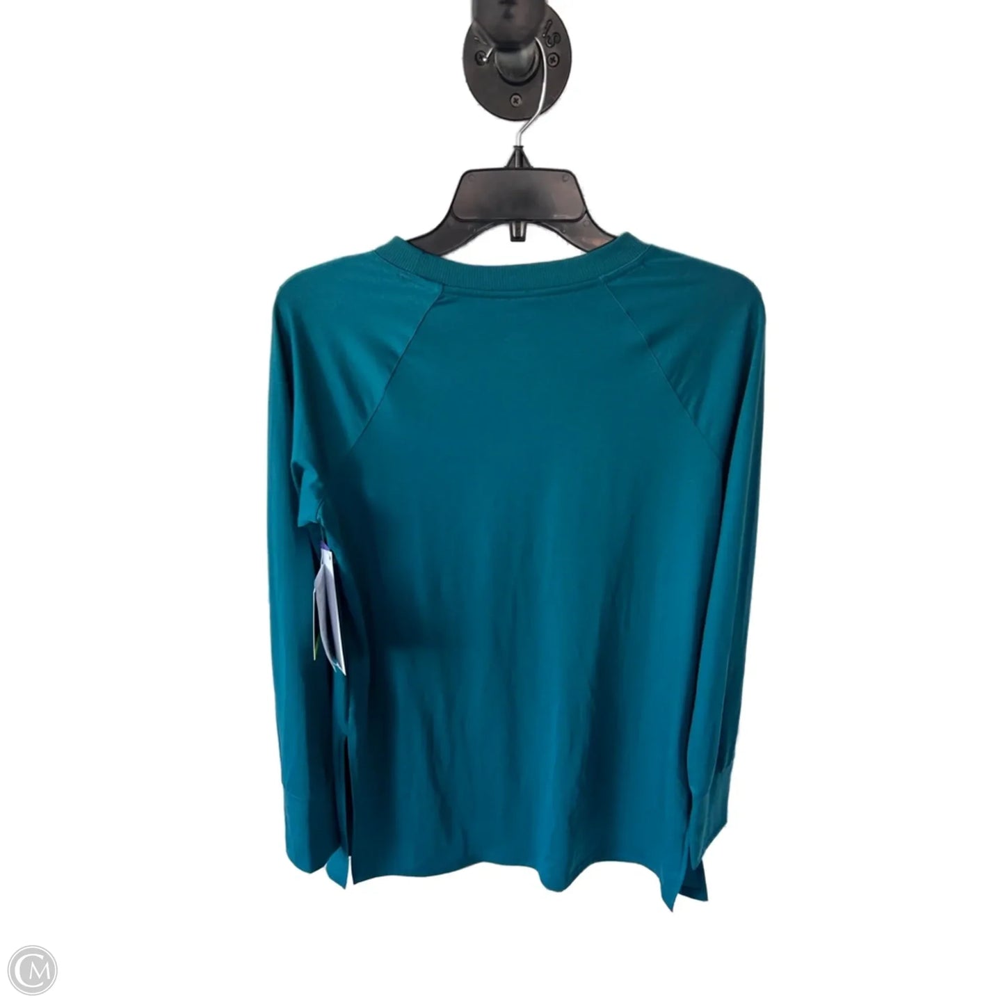 Athletic Top Long Sleeve Crewneck By Tek Gear In Teal, Size: S