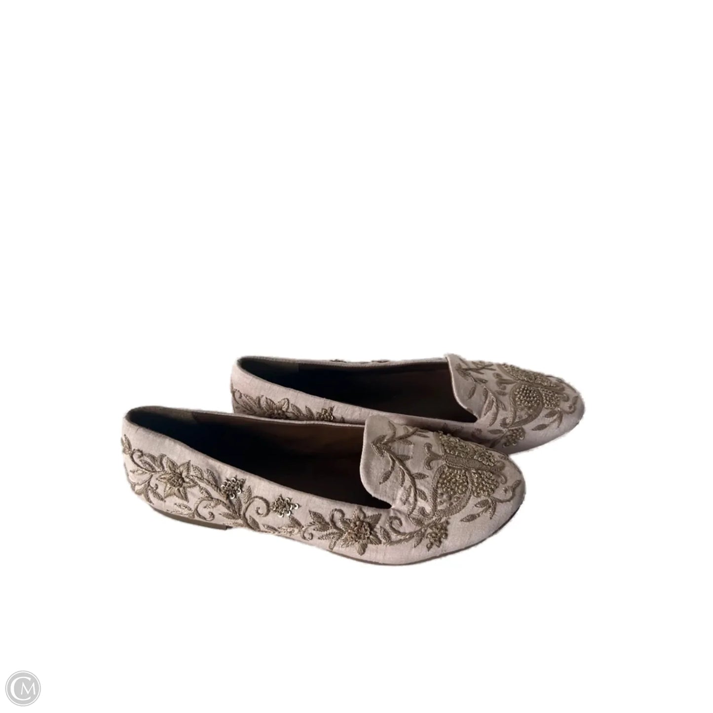 Shoes Flats By Cmc In Gold & Pink, Size: 8.5