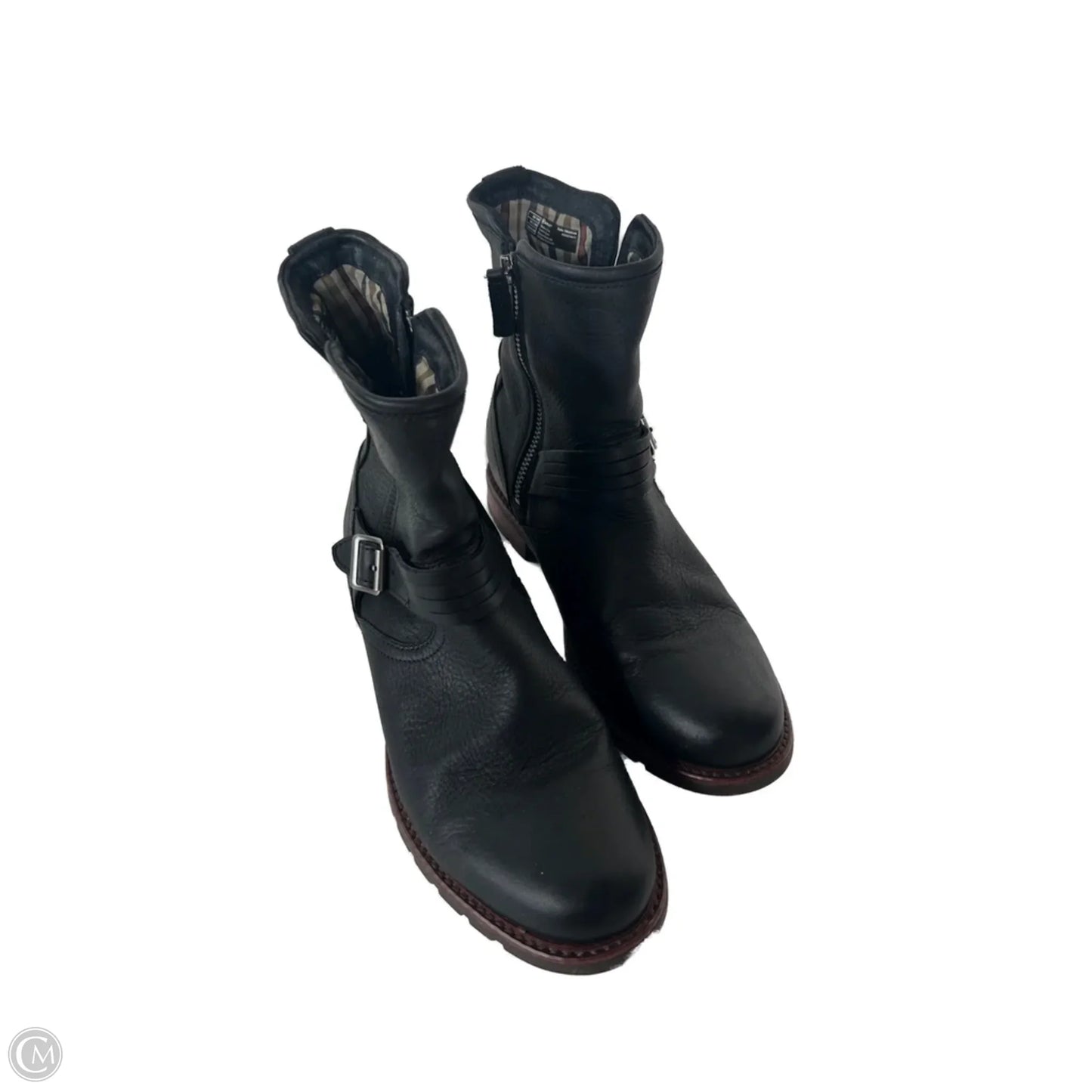 Boots Mid-calf Flats By Ariat In Black & Brown, Size: 10