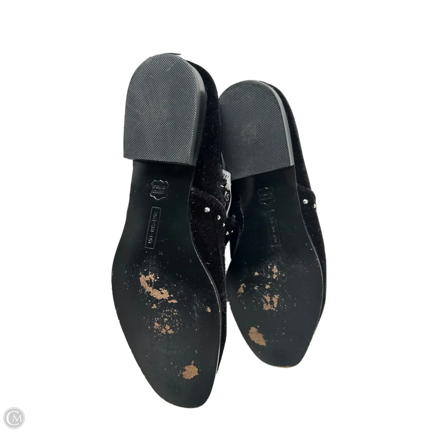 Shoes Flats By Steve Madden In Black & Silver, Size: 7.5