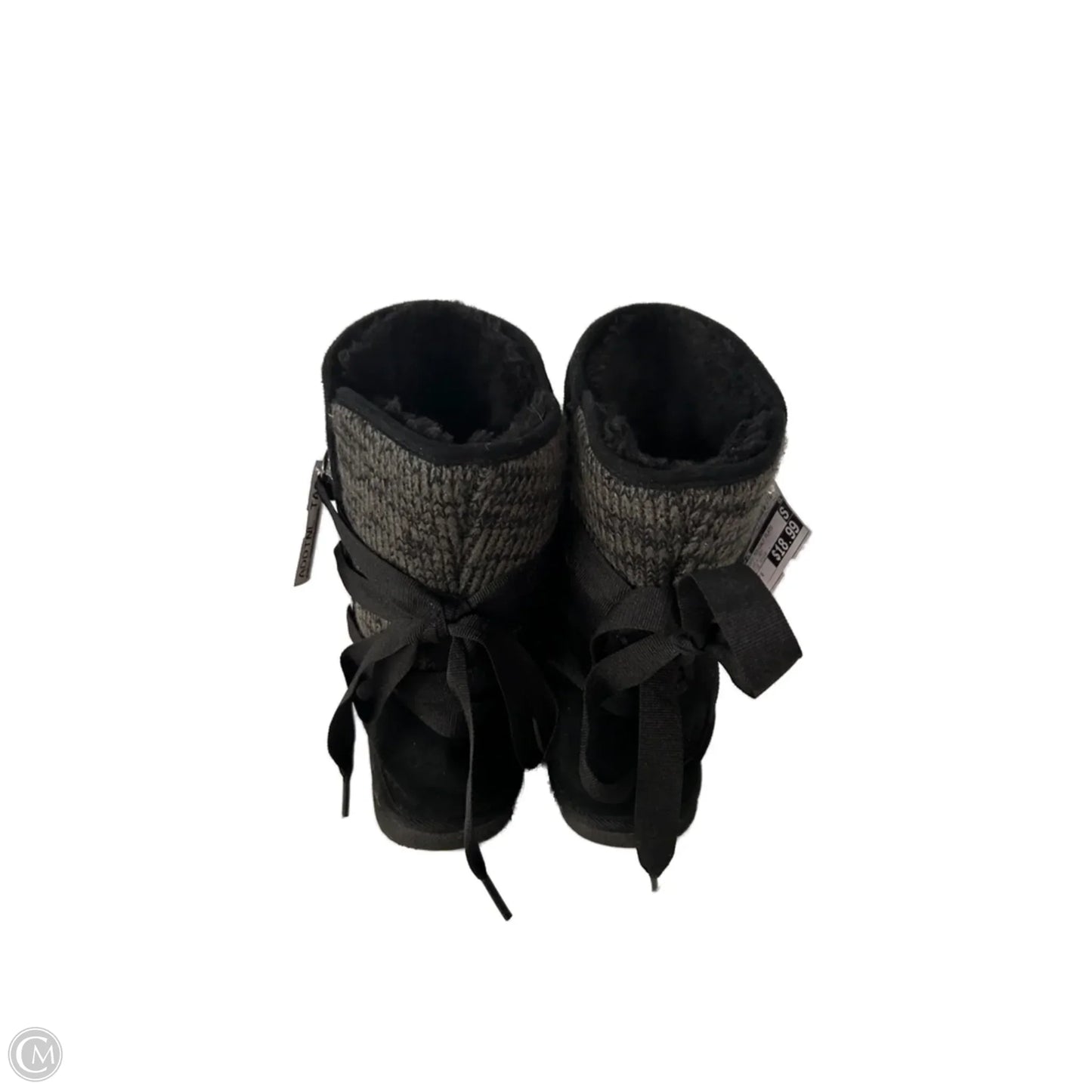 Boots Mid-calf Flats By Cme In Black & Grey, Size: 6