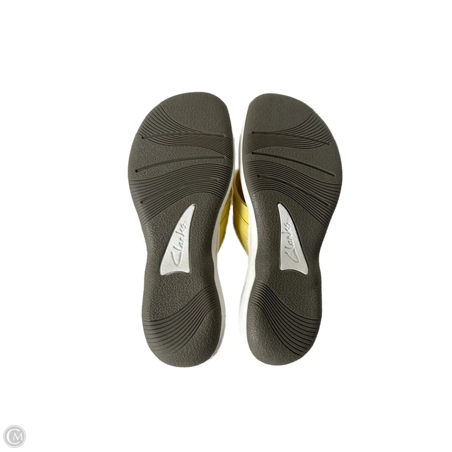 Sandals Flip Flops By Clarks In Yellow, Size: 7
