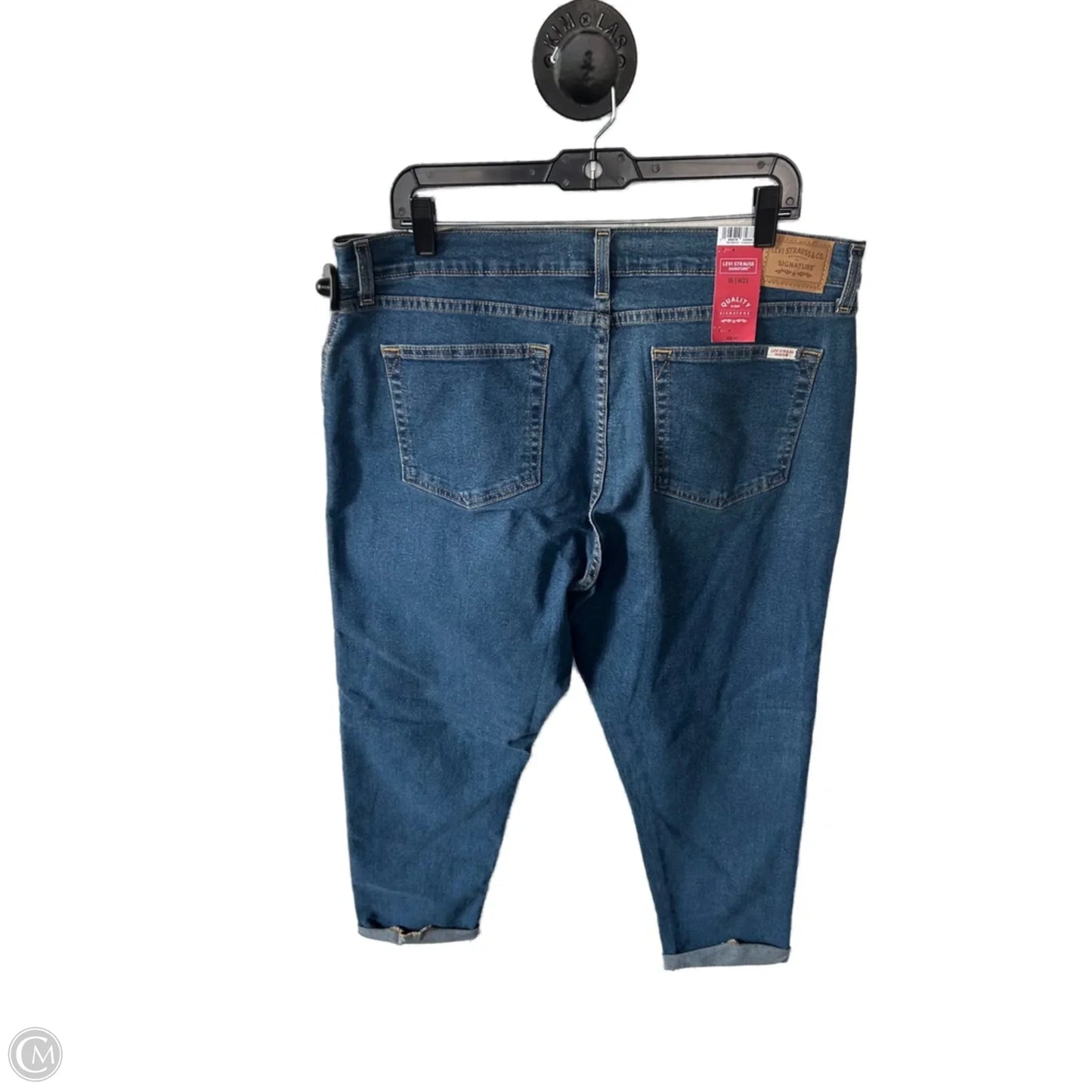 Jeans Boyfriend By Levis In Blue Denim, Size: 16