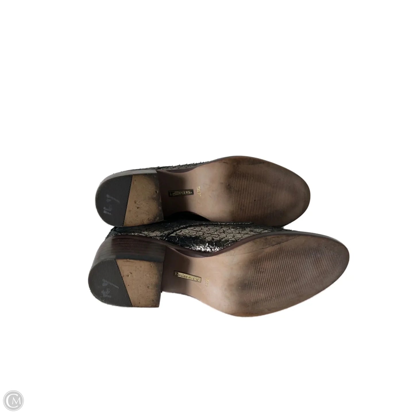 Shoes Flats By Louise Et Cie In Black & Silver, Size: 7