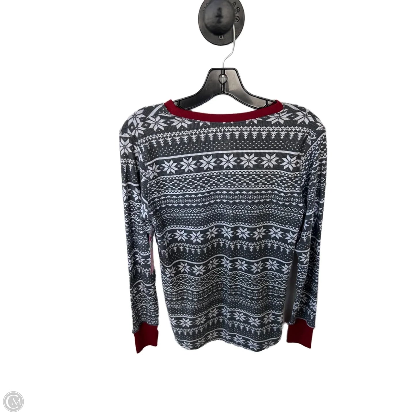 Pajamas 2pc By Cuddl Duds In Grey & Red, Size: M