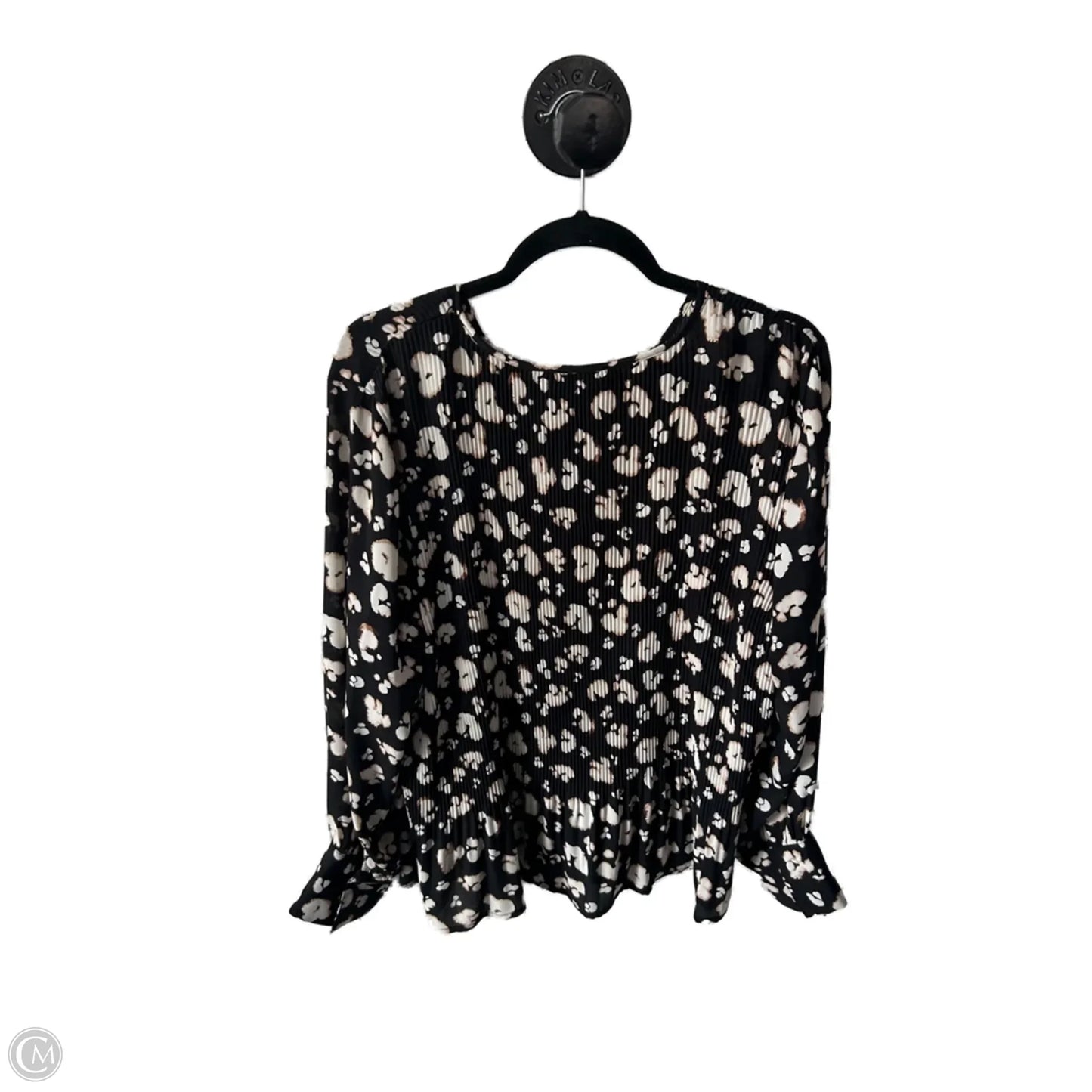 Top Long Sleeve By Simply Vera In Black & Brown, Size: Xxl