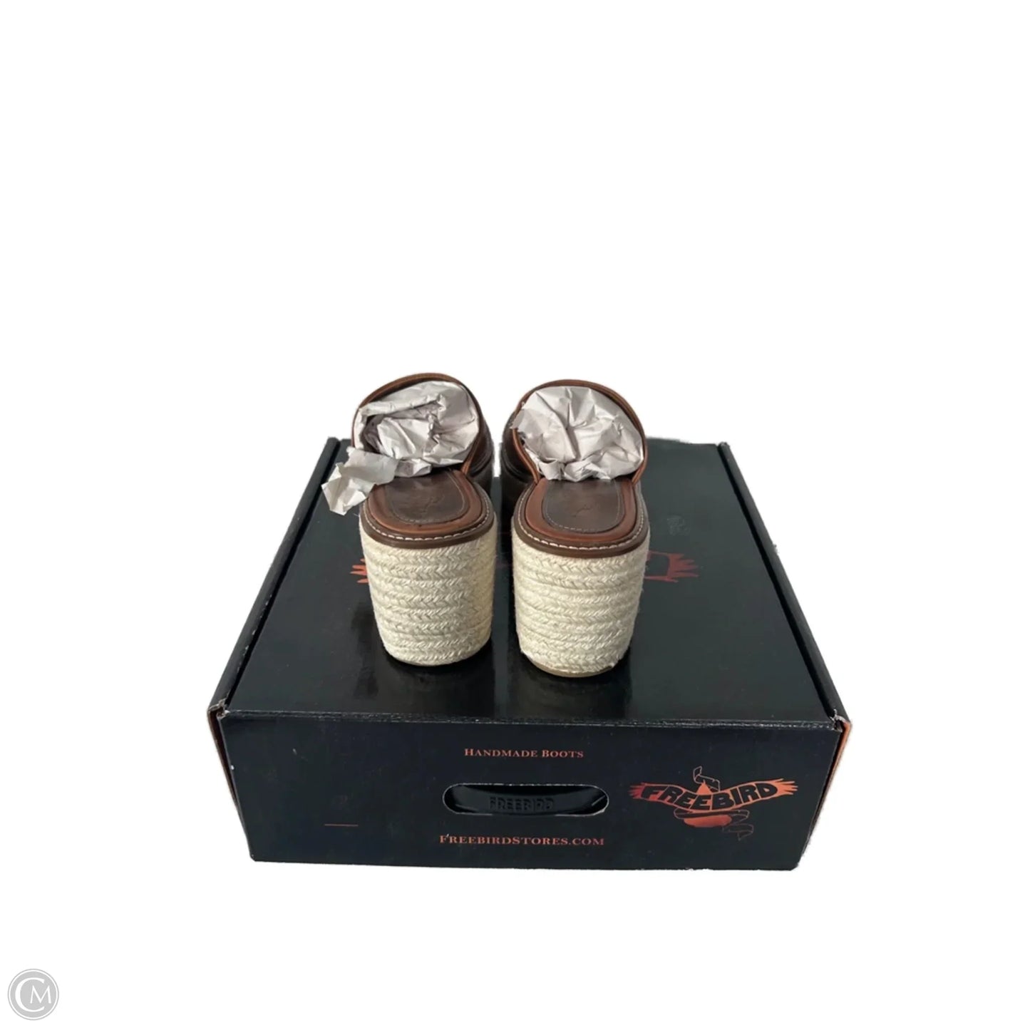 Sandals Heels Wedge By Freebird In Brown, Size: 9