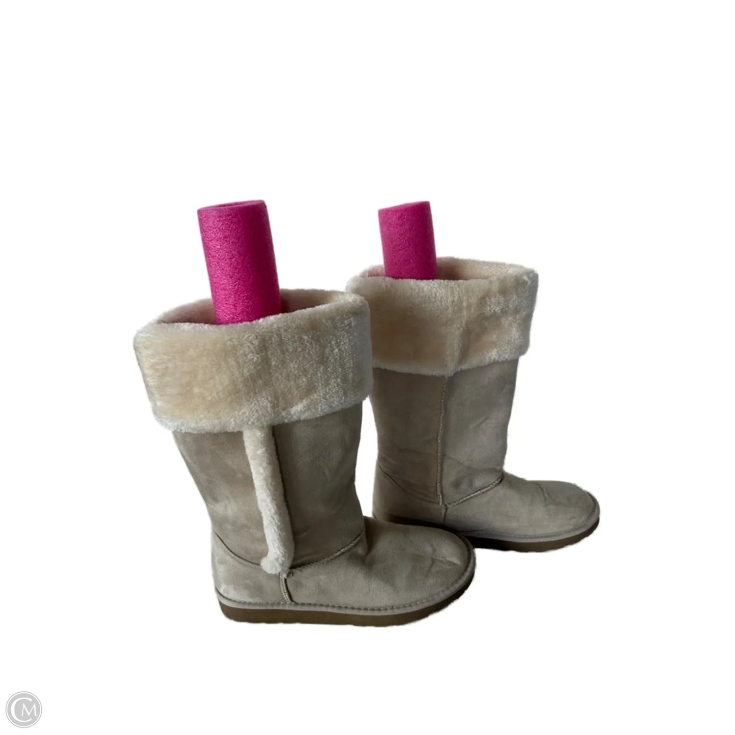 Boots Mid-calf Flats By Jelly Pop In Cream, Size: 9
