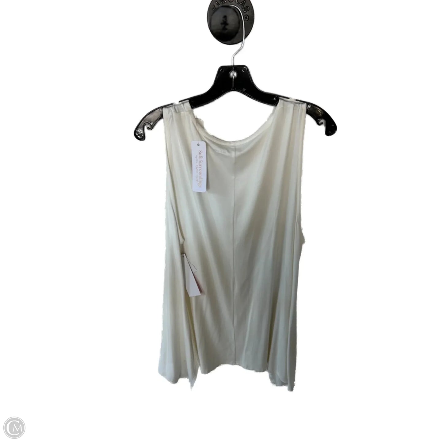 Top Sleeveless By Soft Surroundings In Ivory, Size: 1x