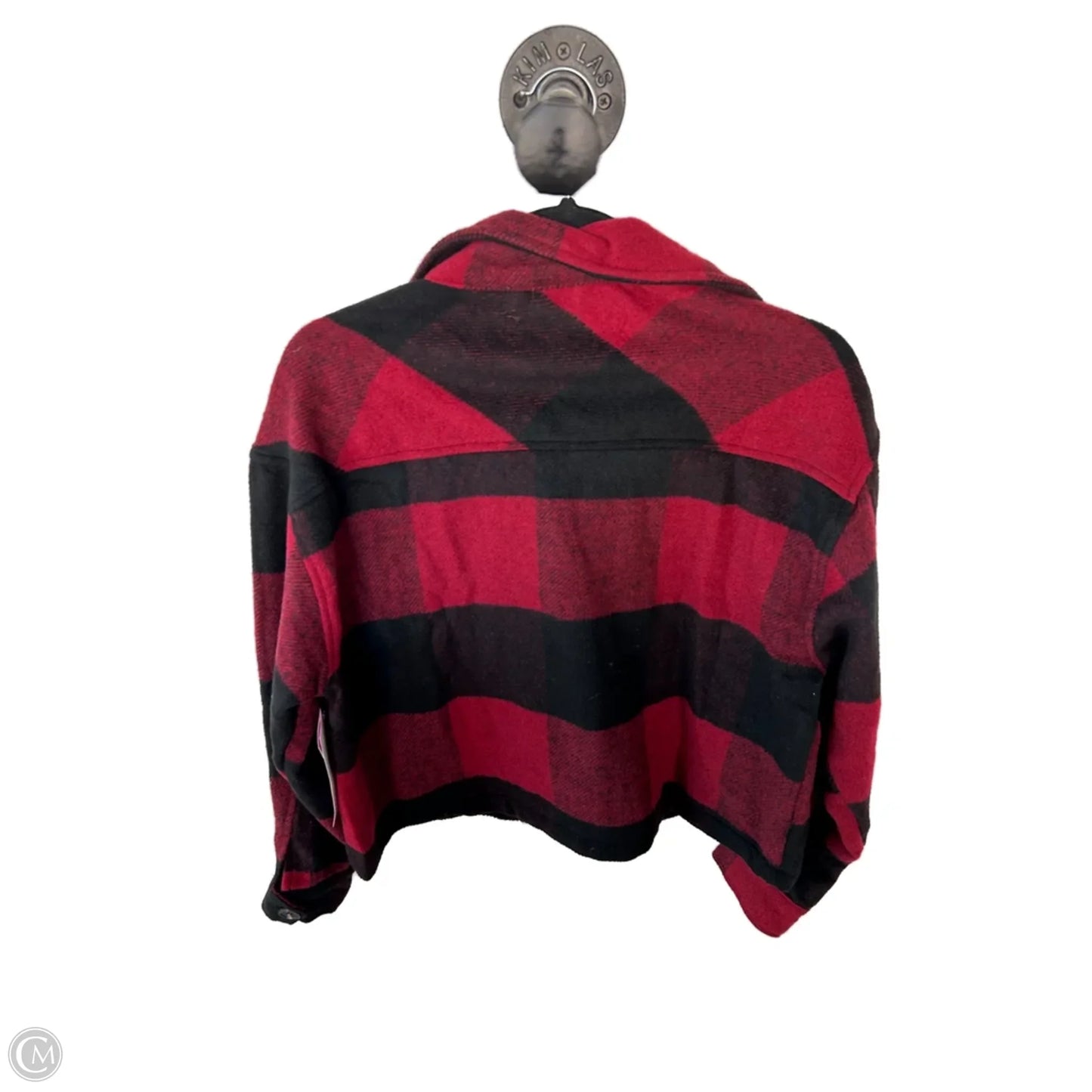 Jacket Shirt By Cme In Black & Red, Size: Xs
