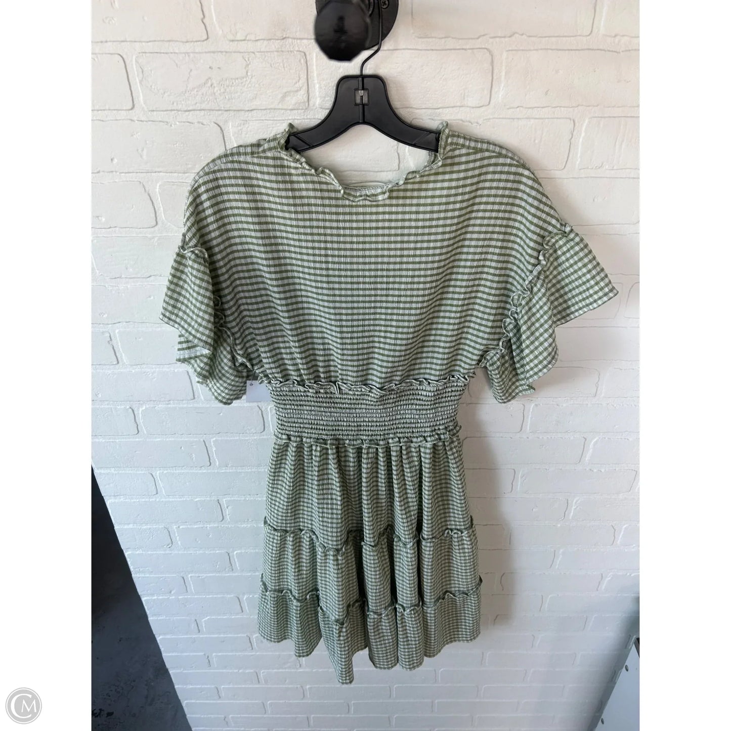 Dress Casual Short By Max Studio In Green & White, Size: Xs