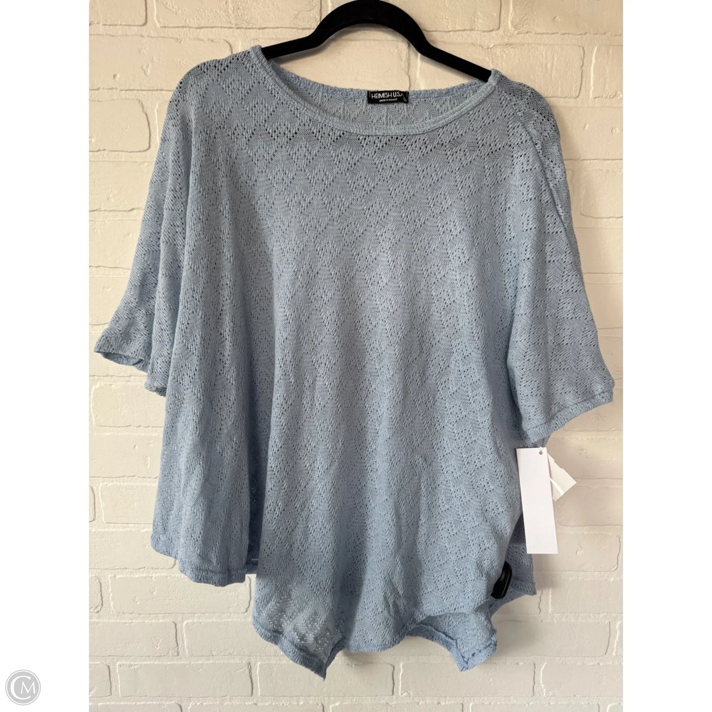 Sweater Short Sleeve By Heimish Usa In Blue, Size: L