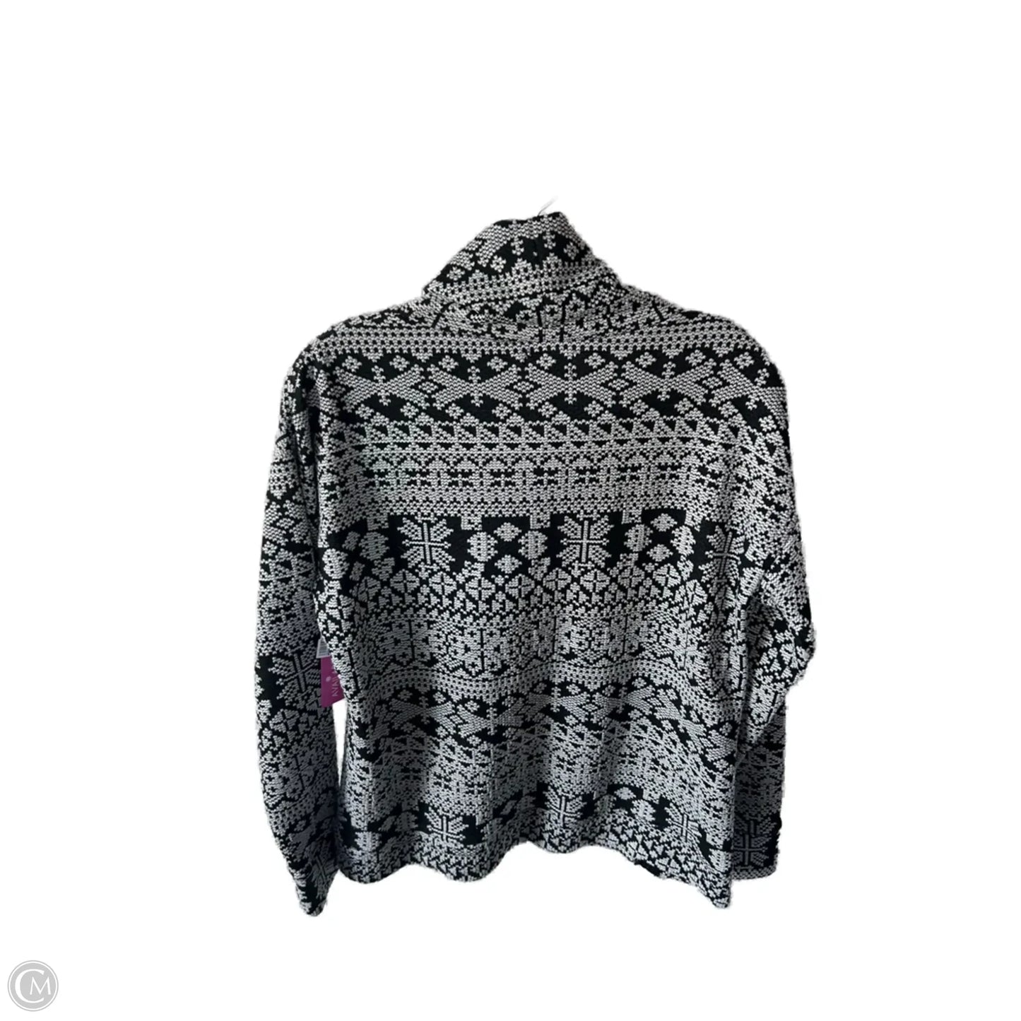 Top Long Sleeve By Izod In Black & White, Size: S