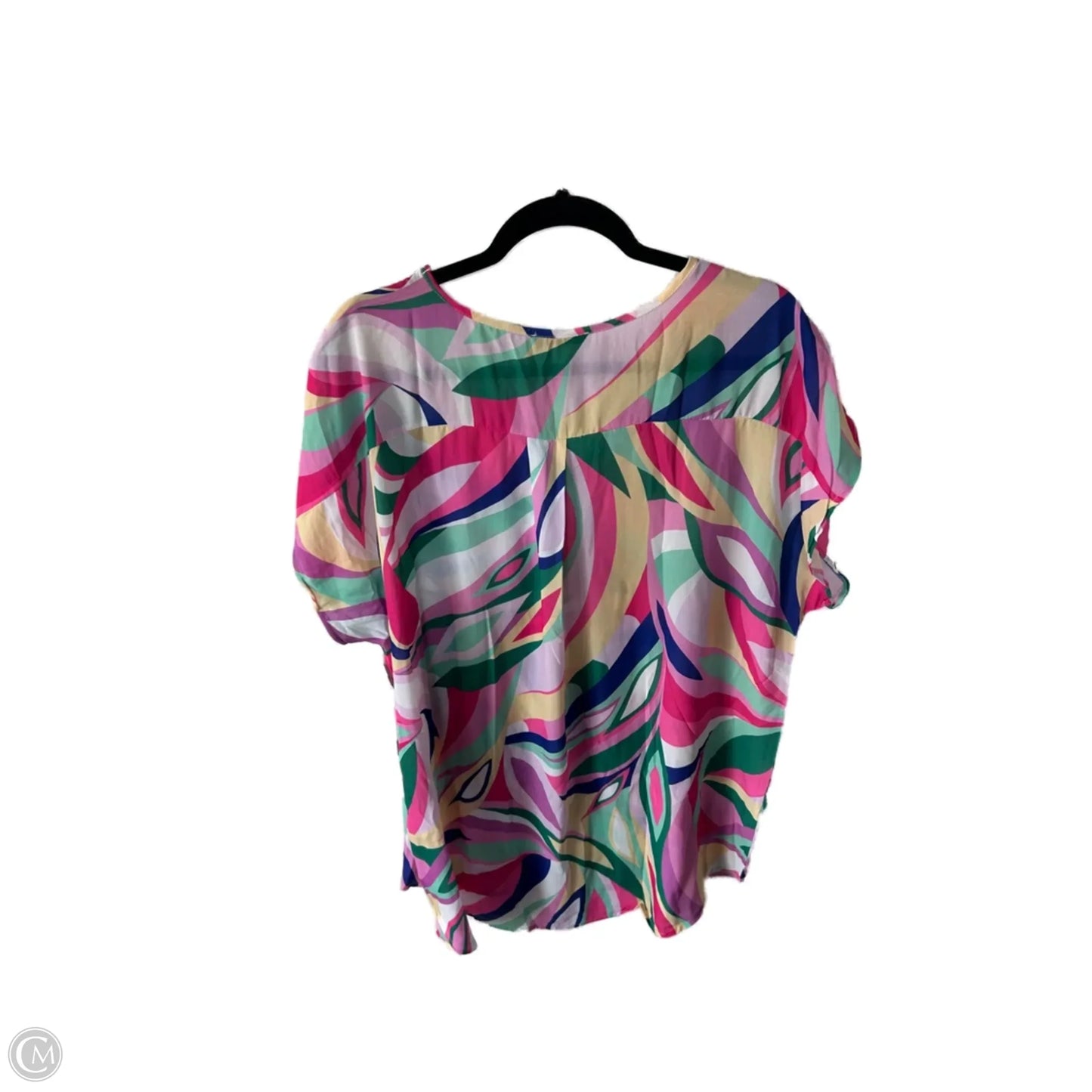 Top Short Sleeve By Heimish Usa In Pink & White, Size: S