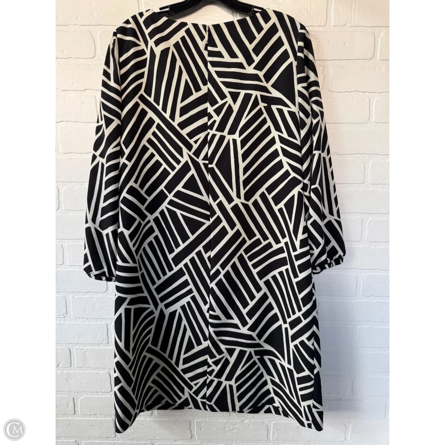 Dress Work By Tahari By Arthur Levine In Black & Cream, Size: S