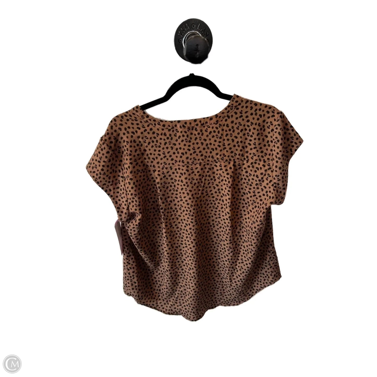 Top Short Sleeve By Clothes Mentor In Leopard Print, Size: L