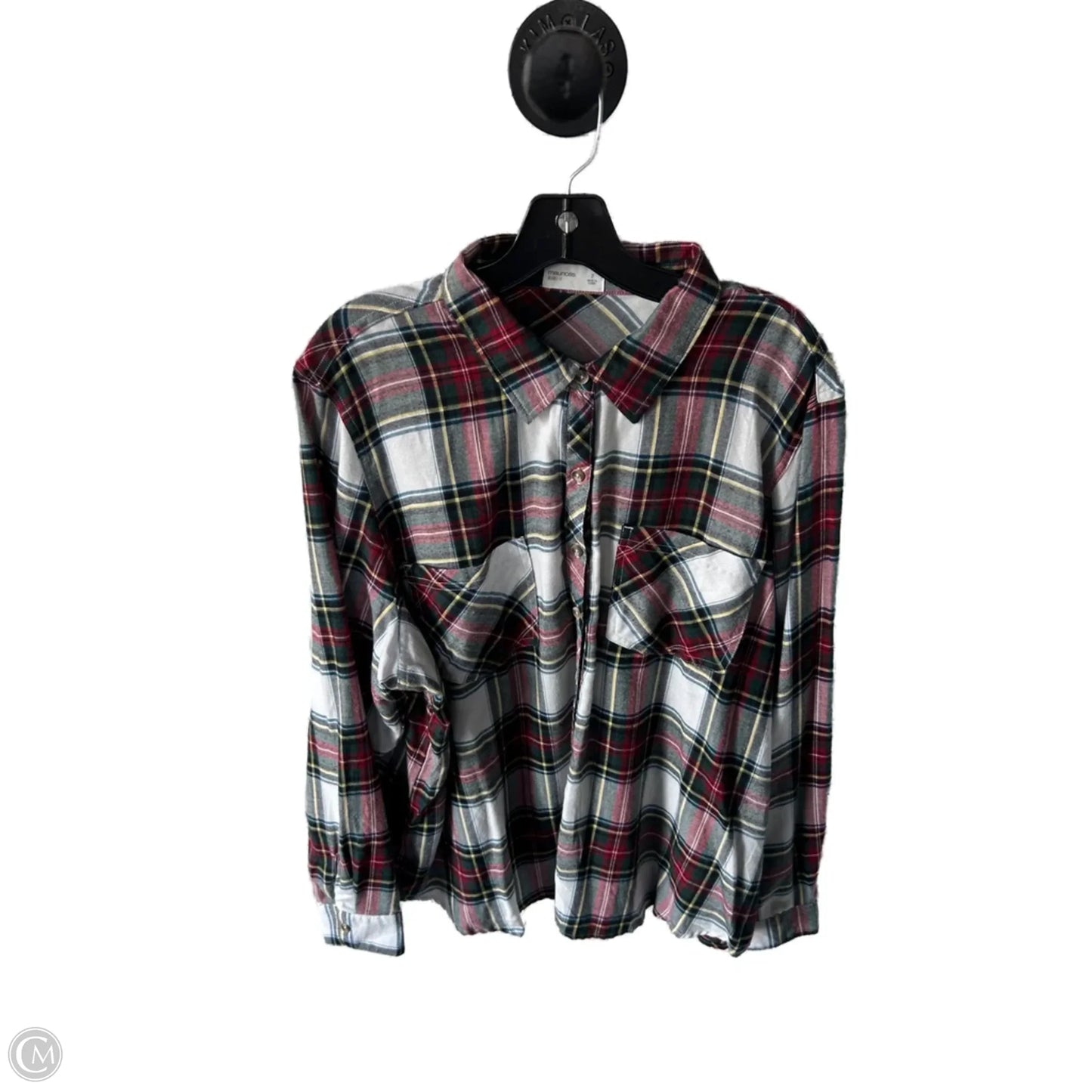 Top Long Sleeve By Maurices In Green & Red, Size: 2x