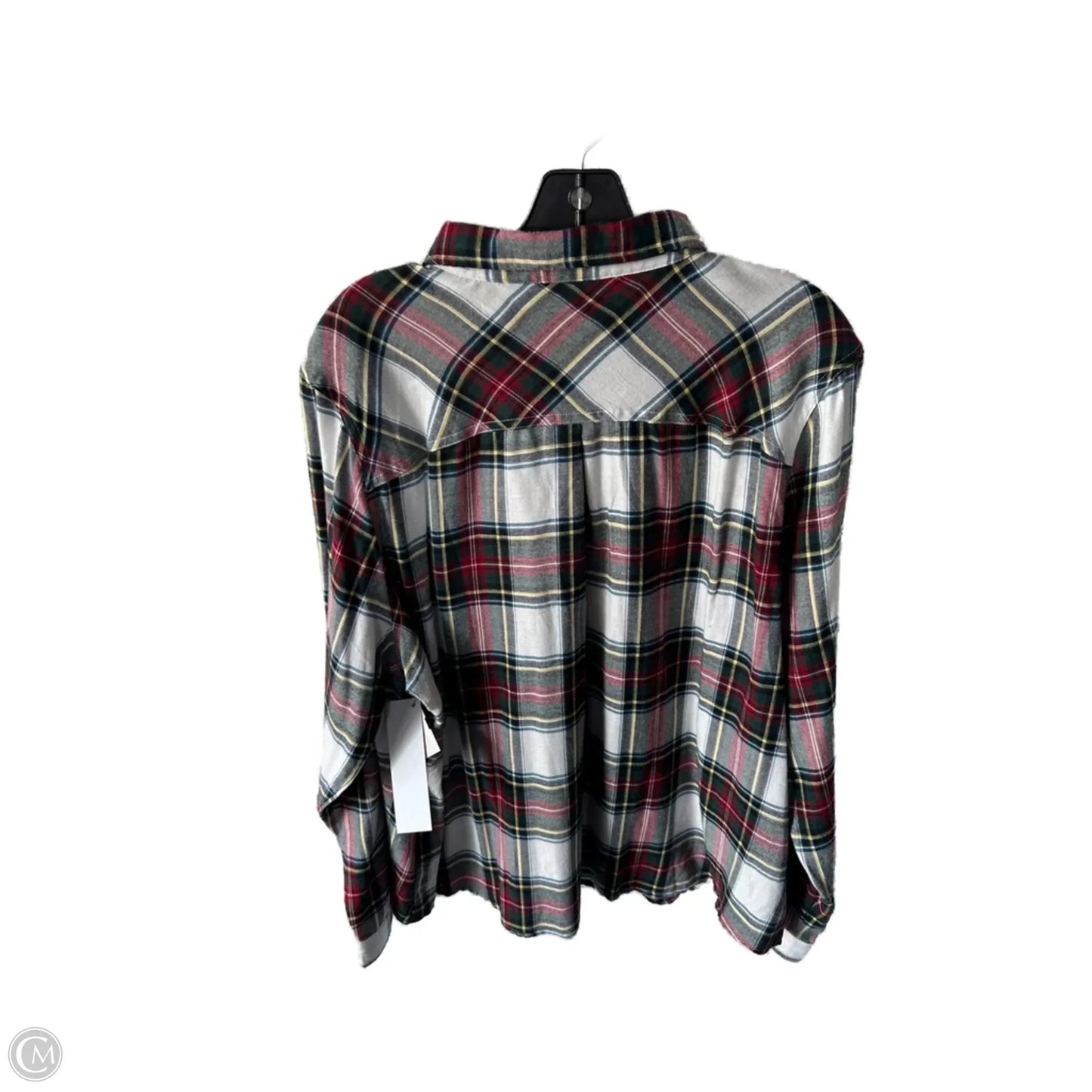 Top Long Sleeve By Maurices In Green & Red, Size: 2x