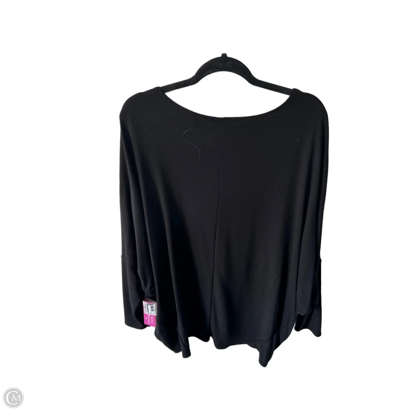 Top Long Sleeve By Cme In Black, Size: L