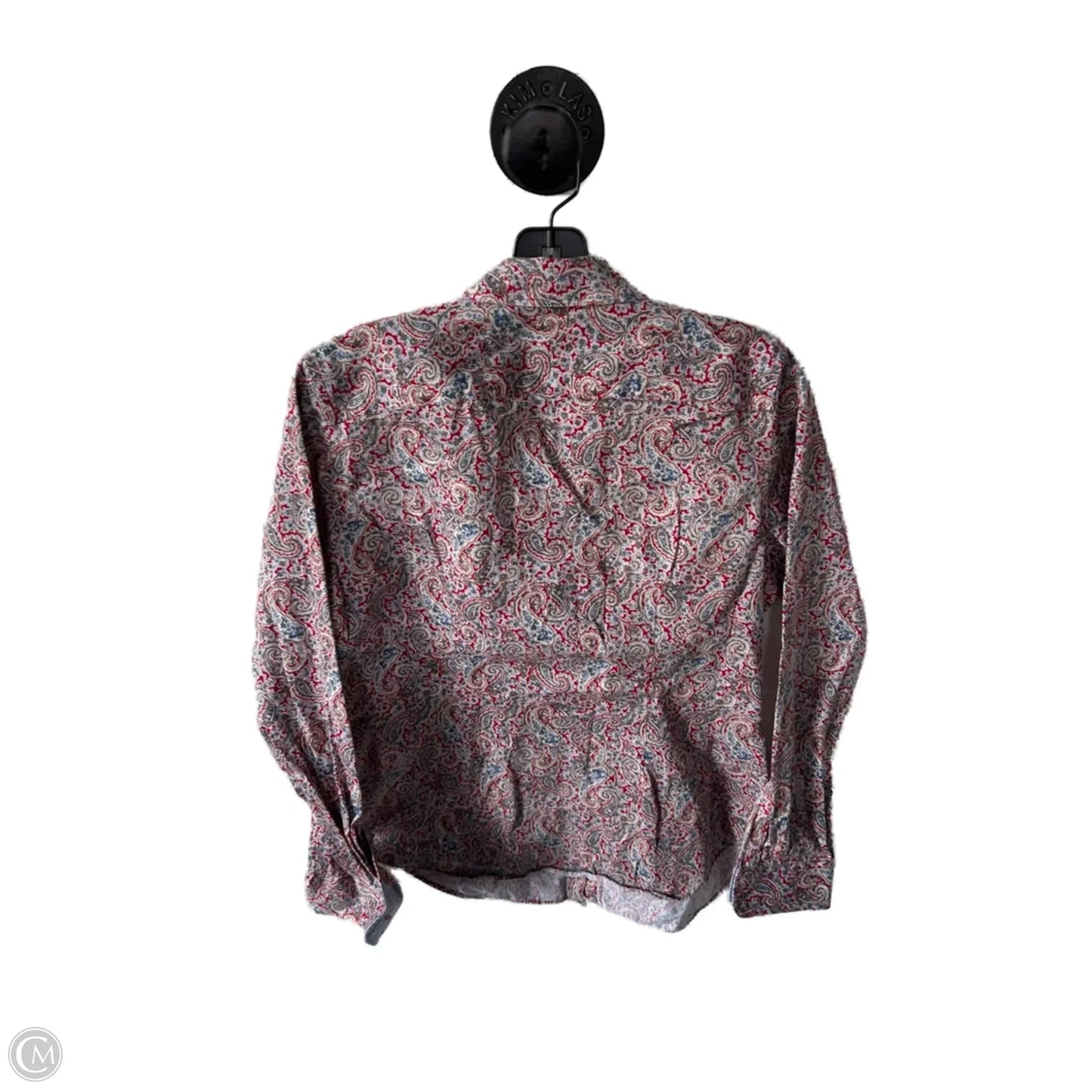 Top Long Sleeve By Chaps In Paisley Print, Size: M