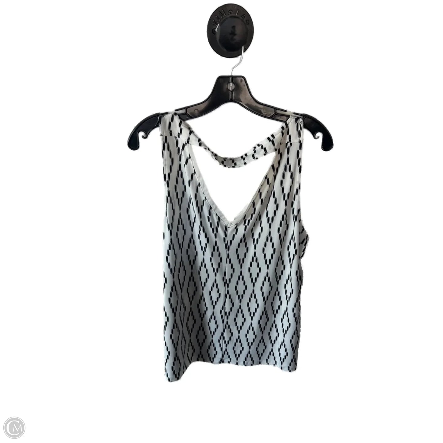 Top Sleeveless By Banana Republic In Black & White, Size: L