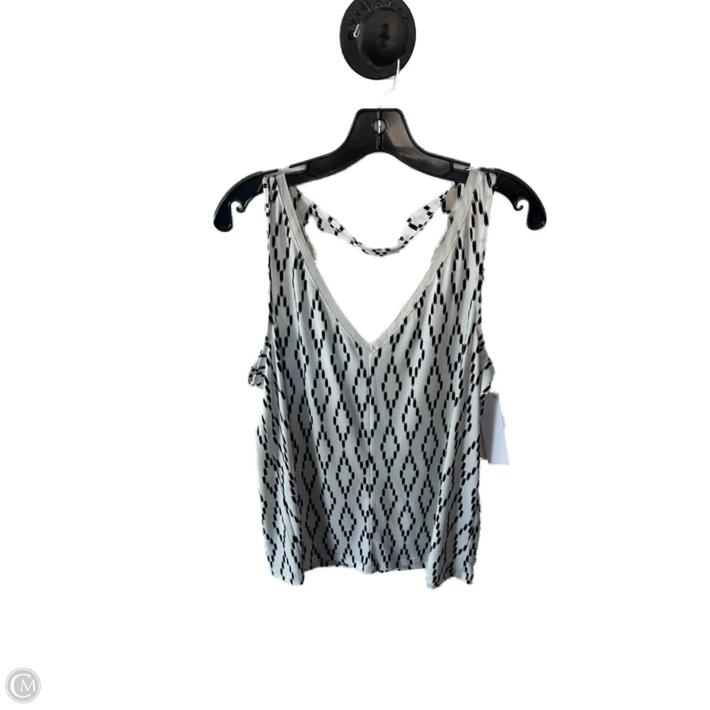 Top Sleeveless By Banana Republic In Black & White, Size: L