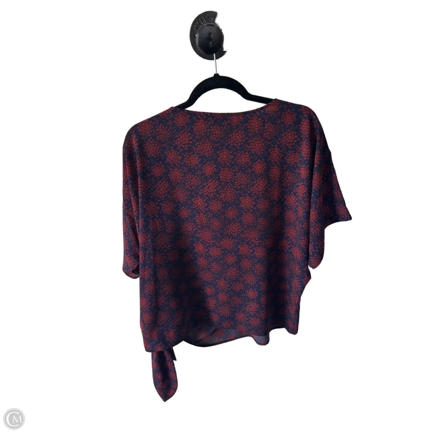 Top Short Sleeve By Michael By Michael Kors In Blue & Orange, Size: L