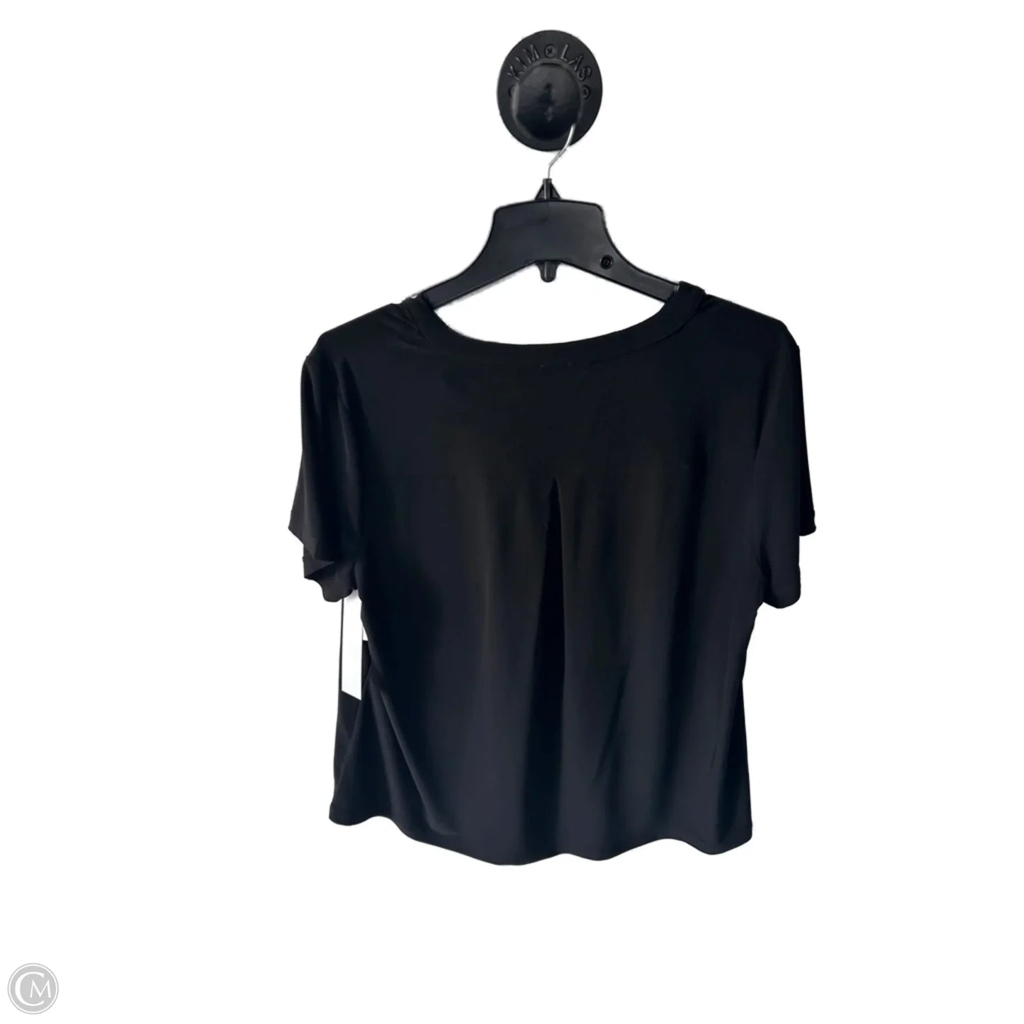 Top Short Sleeve By Anne Klein In Black & Gold, Size: Xl
