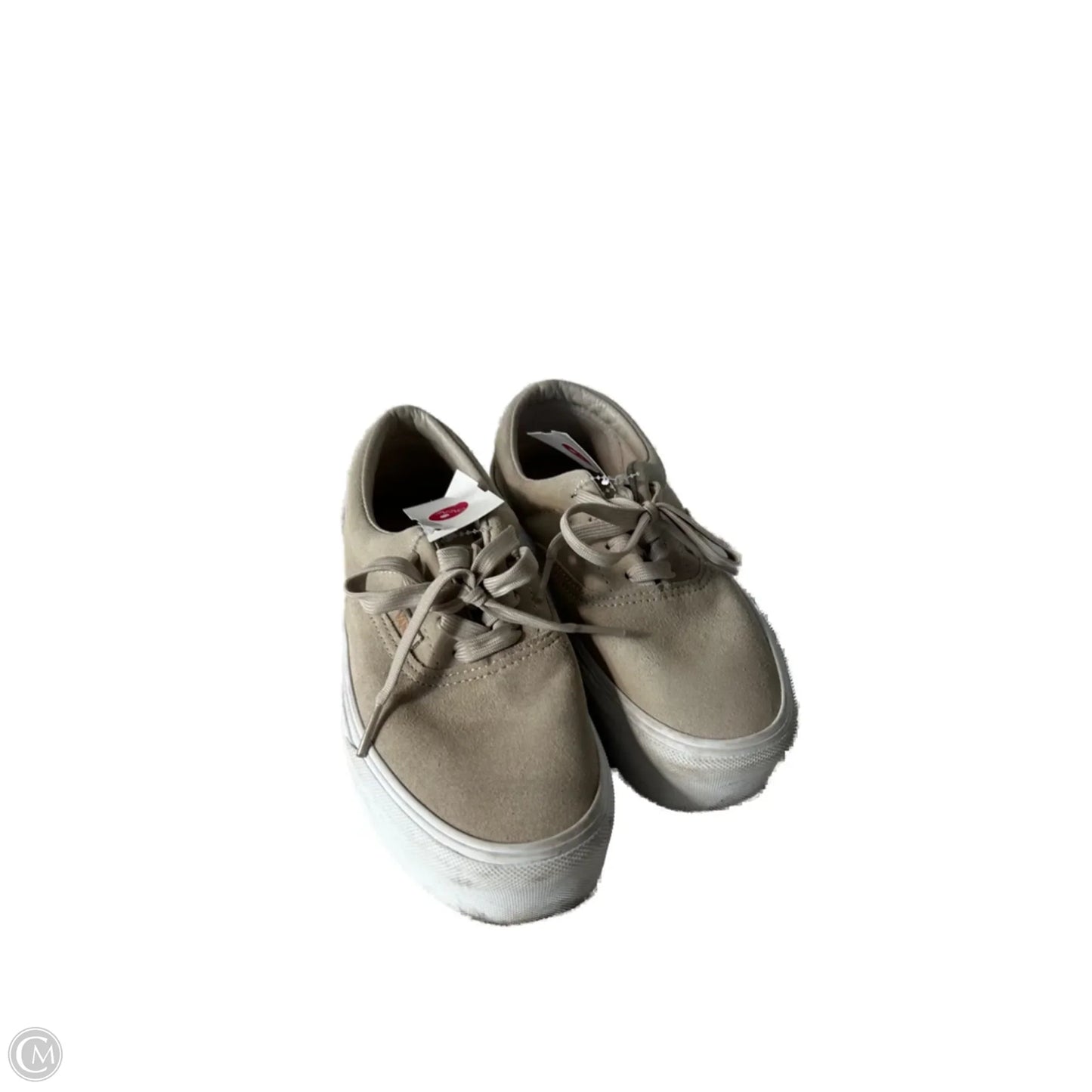Shoes Sneakers By Vans In Tan & White, Size: 7