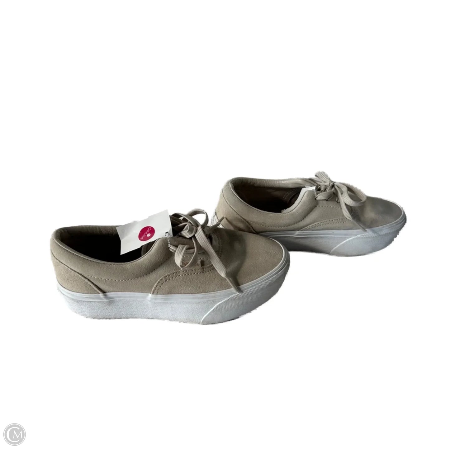 Shoes Sneakers By Vans In Tan & White, Size: 7