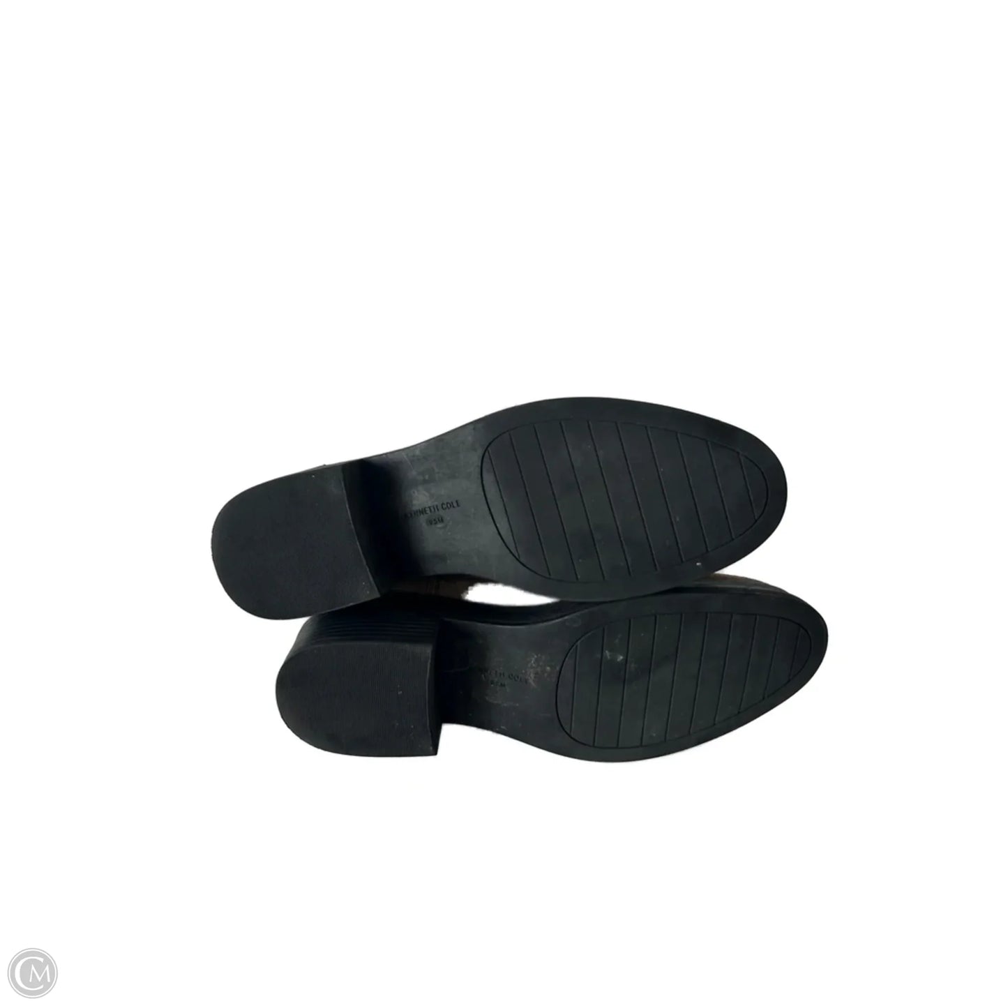 Boots Ankle Flats By Kenneth Cole In Black & Tan, Size: 9.5