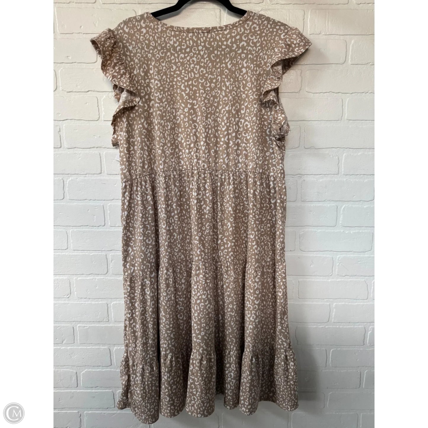 Dress Casual Midi By Heimish Usa In Tan & White, Size: 2x