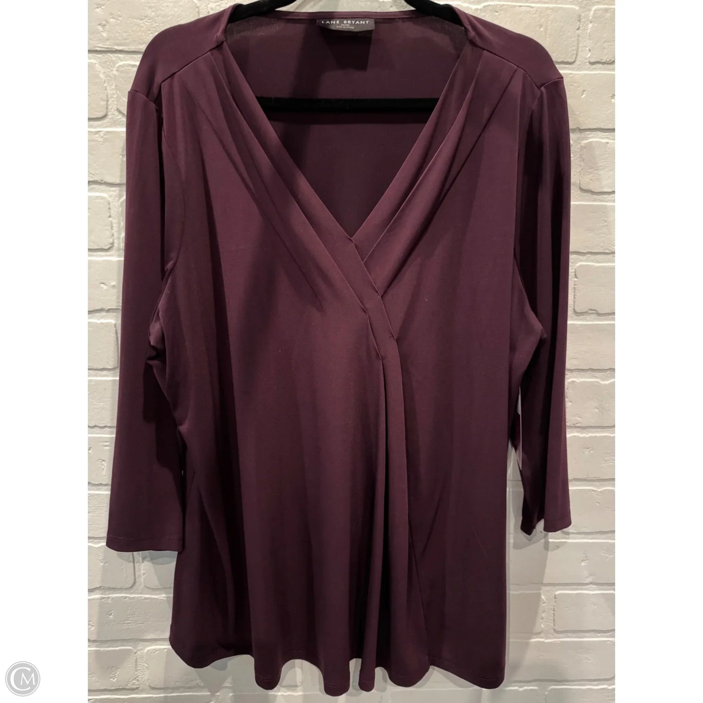 Top 3/4 Sleeve By Lane Bryant In Purple, Size: 1x